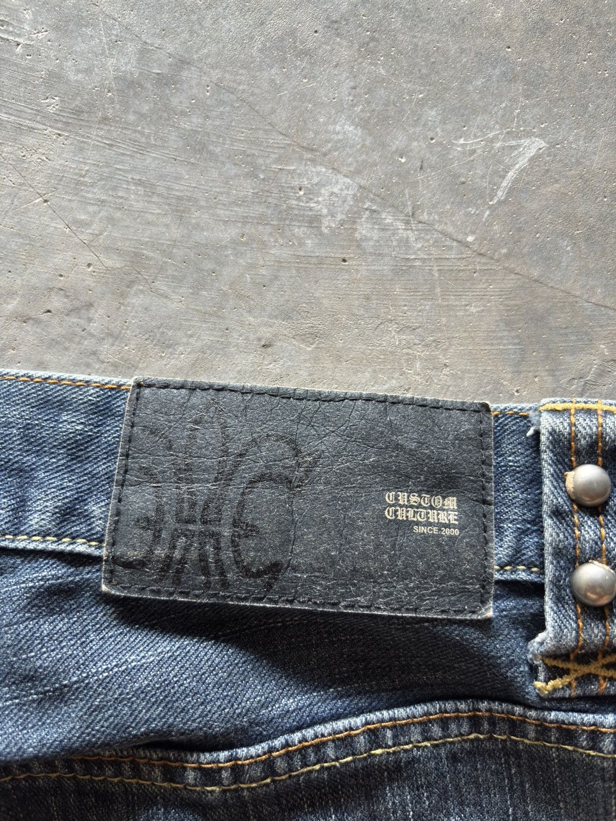 If Six Was Nine CUSTOM CULTURE distressed flare sashiko boro kapital style Size US 30 / EU 46 - 21 Thumbnail