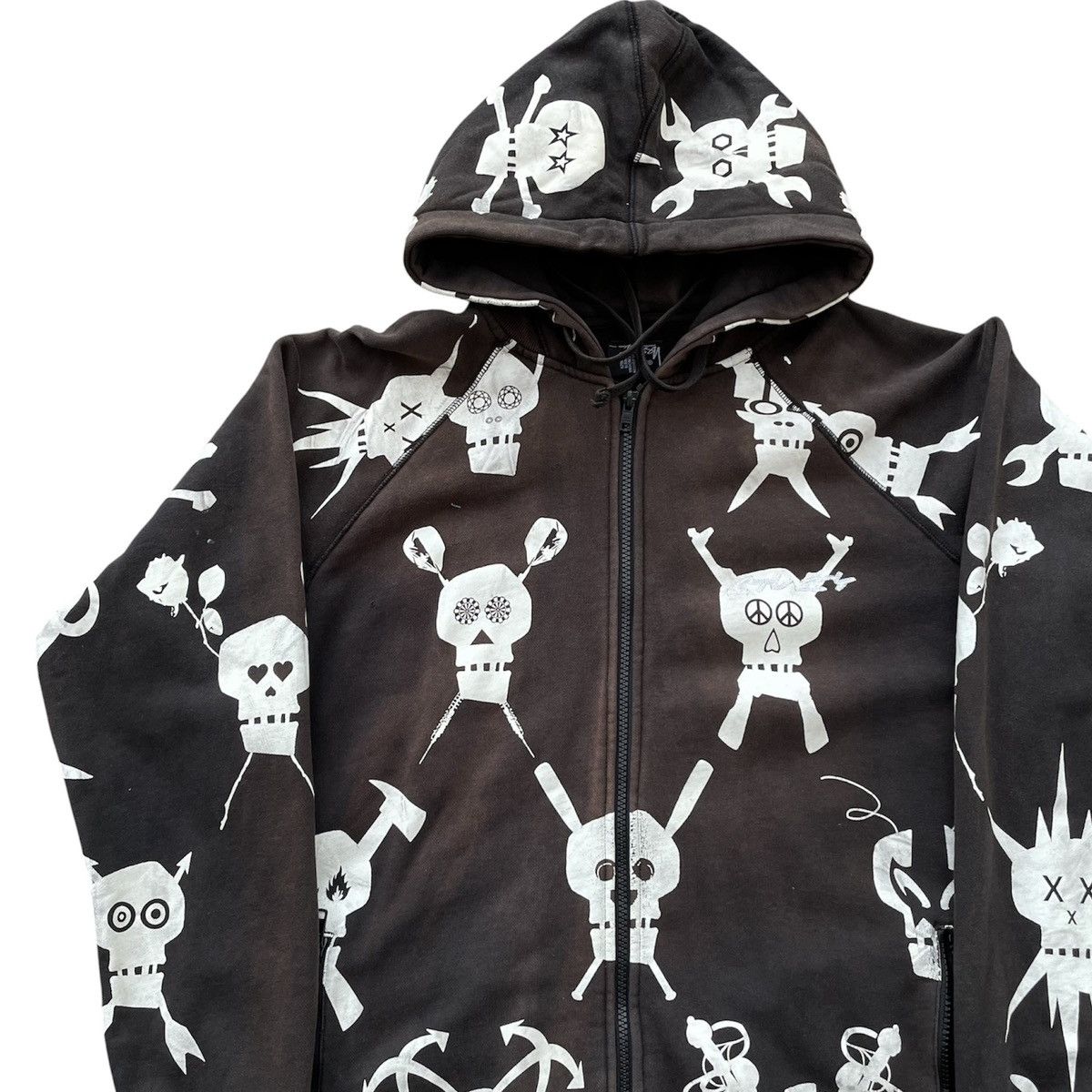 Stussy Vintage Stussy x Futura Skullicon Zip Up Hoodie Size US L / EU 52-54 / 3 - 4 Thumbnail