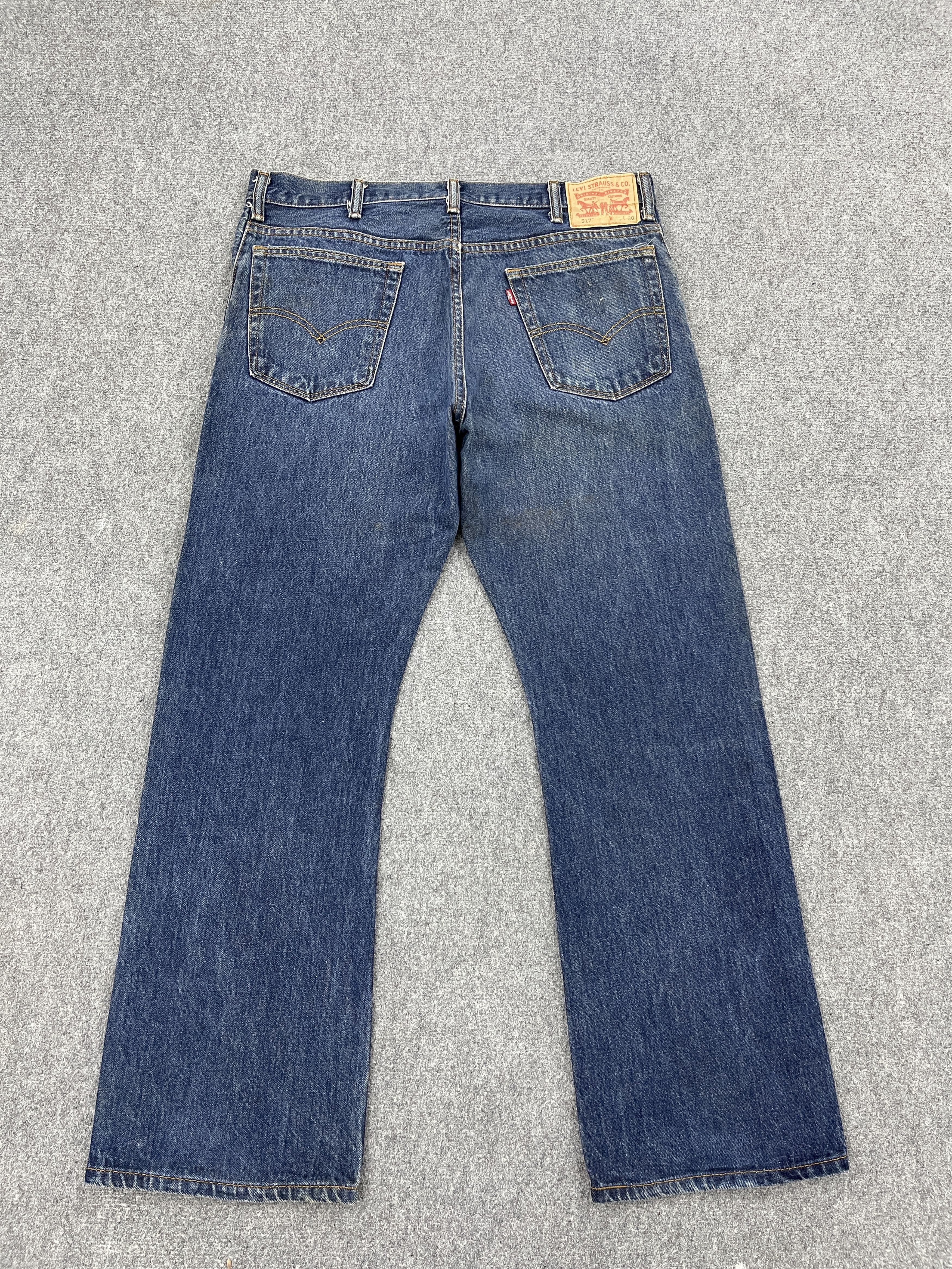 Levi's Vintage Levis 517 Bootcut Blue Denim Jeans DP2576 Size US 35 - 3 Thumbnail