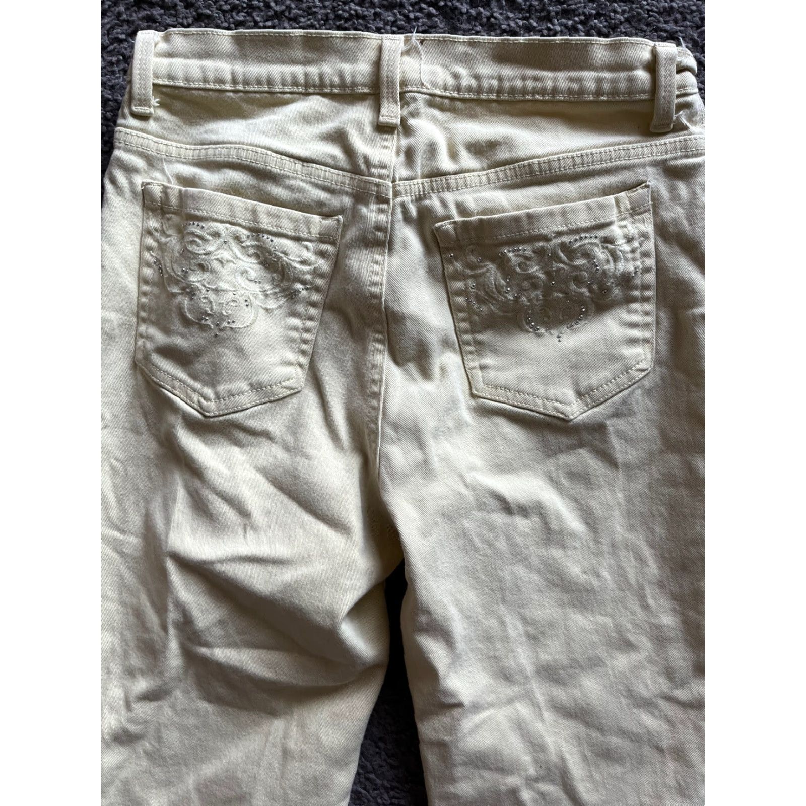 Gloria Vanderbilt Gloria Vanderbilt Yellow Capri Crop Pants Missy Sz 8P Jeans Denim Women Size 30" / US 8 / IT 44 - 4 Thumbnail