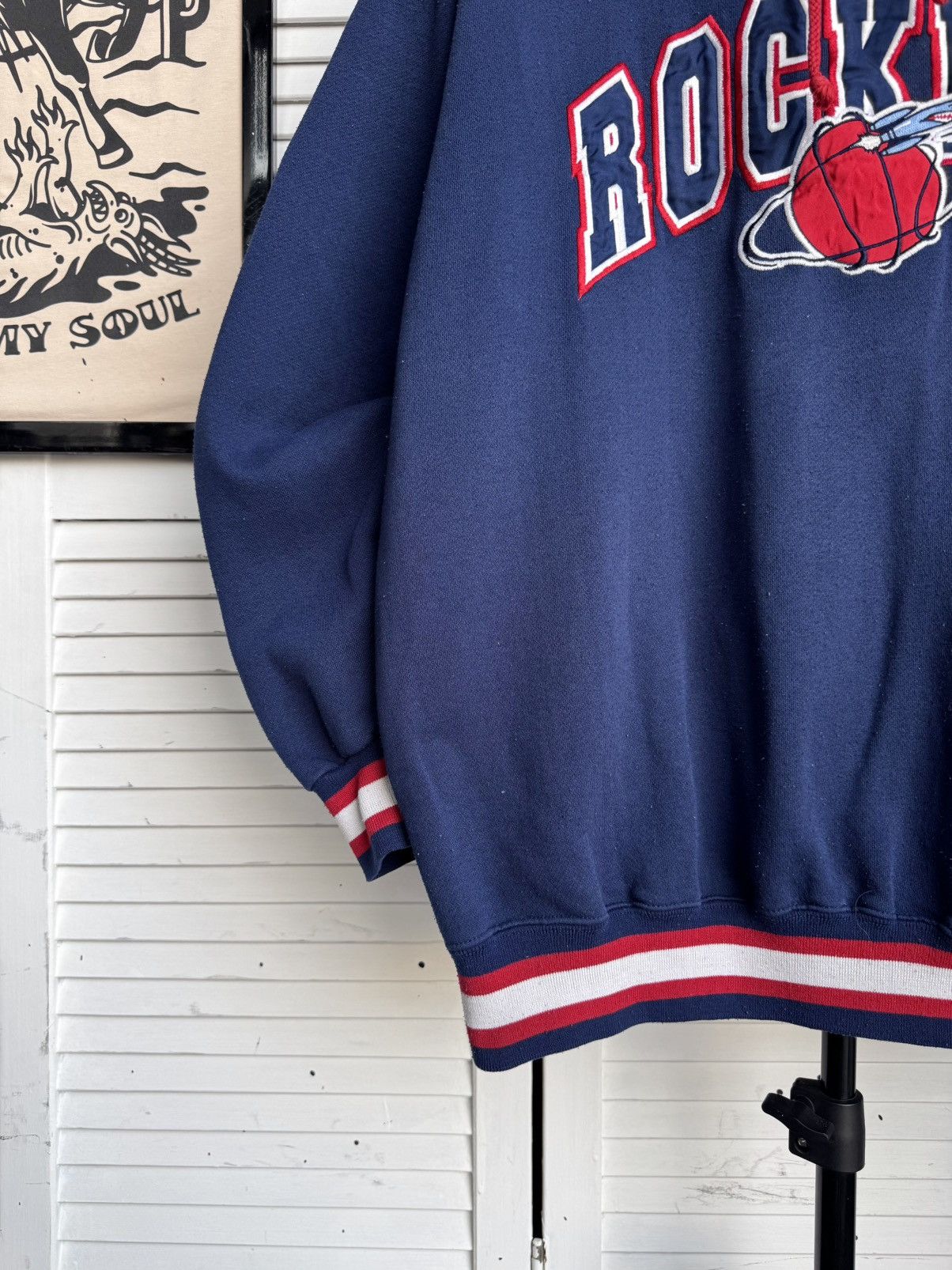 Starter Vintage Starter Houston Rockets Hoodie NBA Embroidered Logo Size US XL / EU 56 / 4 - 3 Thumbnail
