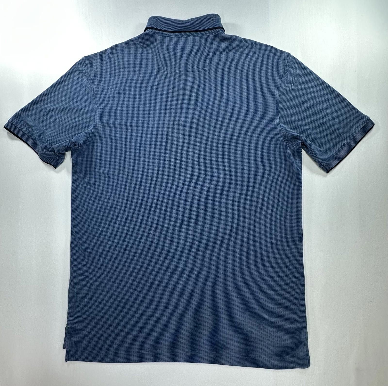 Kirkland Signature Kirkland 1/4 Button Jacquard Polo Shirt Blue Mens M Size US M / EU 48-50 / 2 - 2 Thumbnail