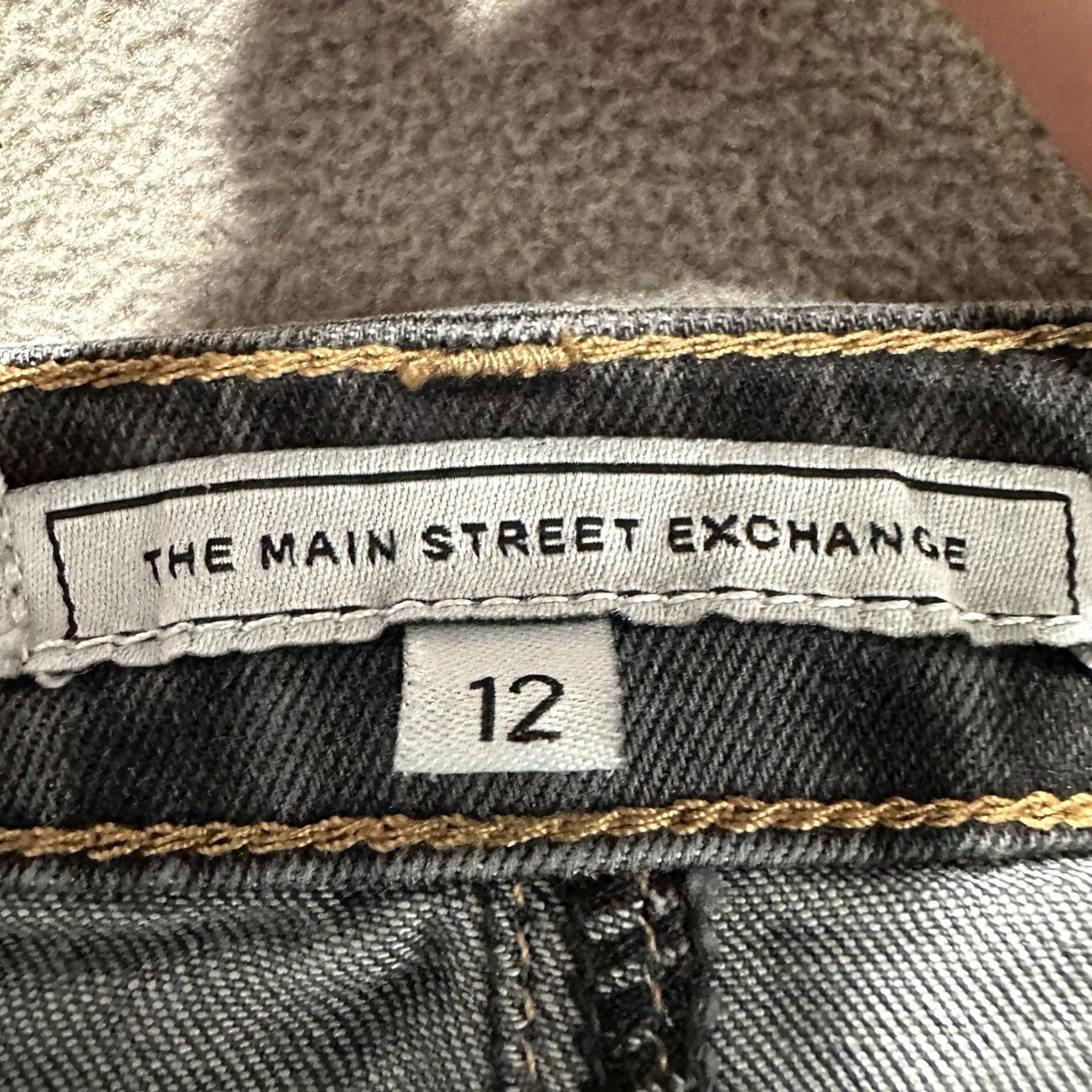 Denime The Main Street Exchange Denim Skirt Womens Size 12 Gray Midi Length Stretch GUC Size 34" / US 12 / IT 48 - 3 Thumbnail