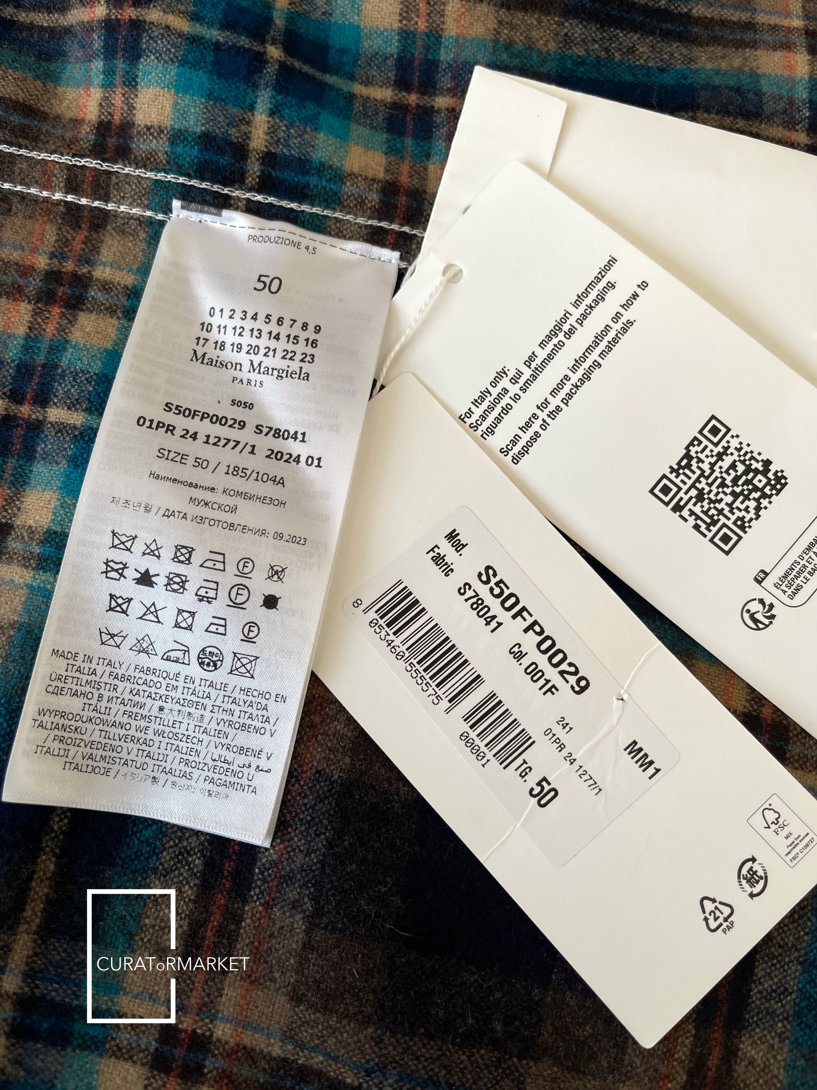 Maison Margiela EU50 RARE Pendleton Wool Flannel Plaid Snap Back Stitch SS24 Size US M / EU 48-50 / 2 - 11 Thumbnail