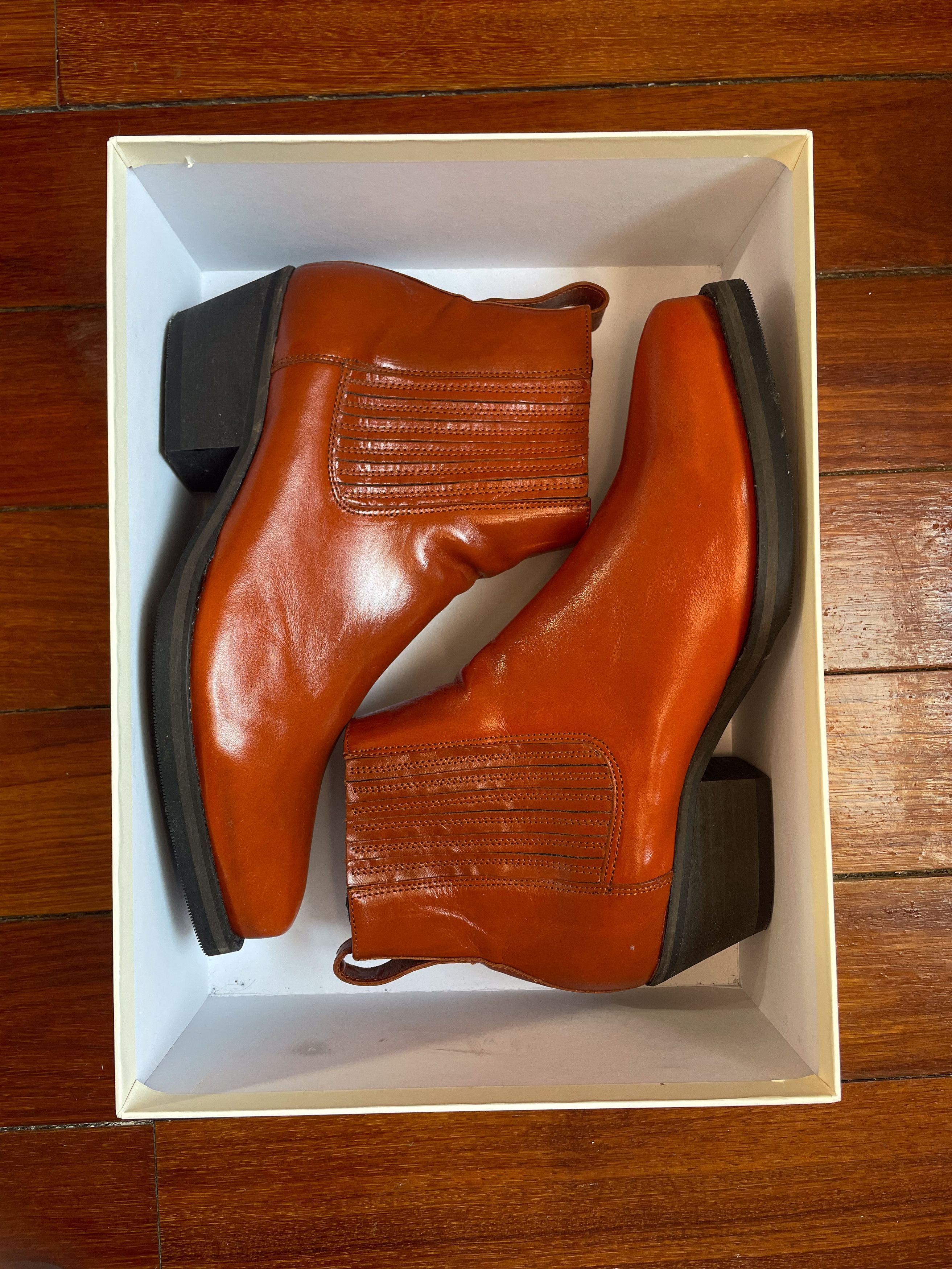Our Legacy Our Legacy Cuban Boot Arancia Orange Leather size 42 