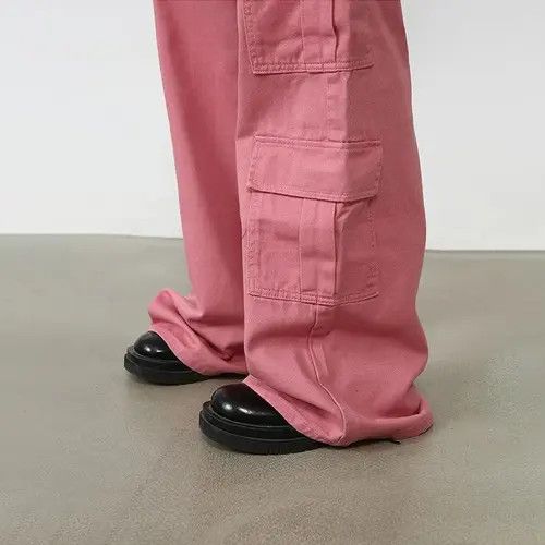 Japanese Brand Hazaki x Aoshi Fashion retro y2k pink cargo pants Size US 34 / EU 50 - 5 Thumbnail