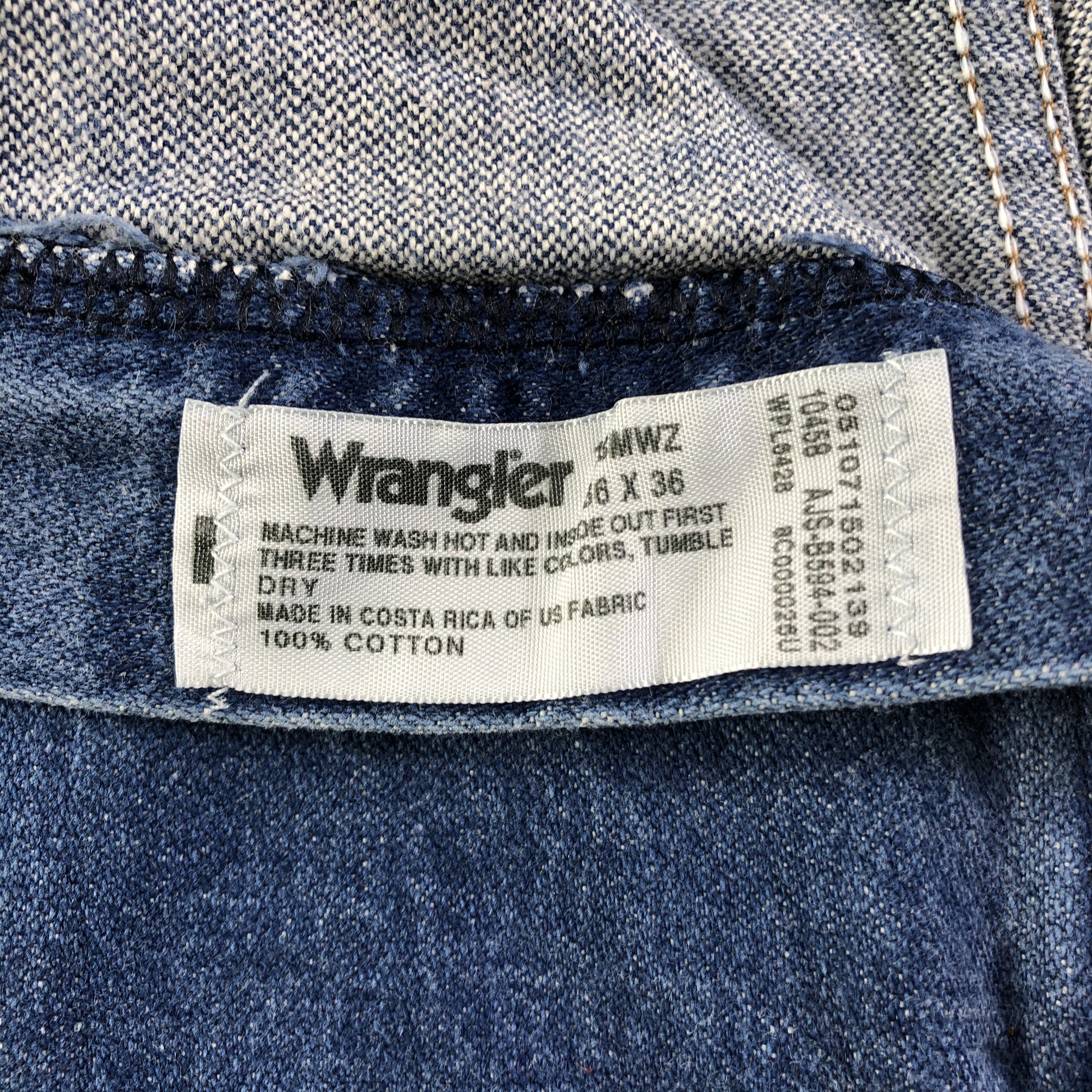 Japanese Brand Vintage 80s Blue Wash Wrangler Jeans-J2850 Size US 36 / EU 52 - 9 Thumbnail