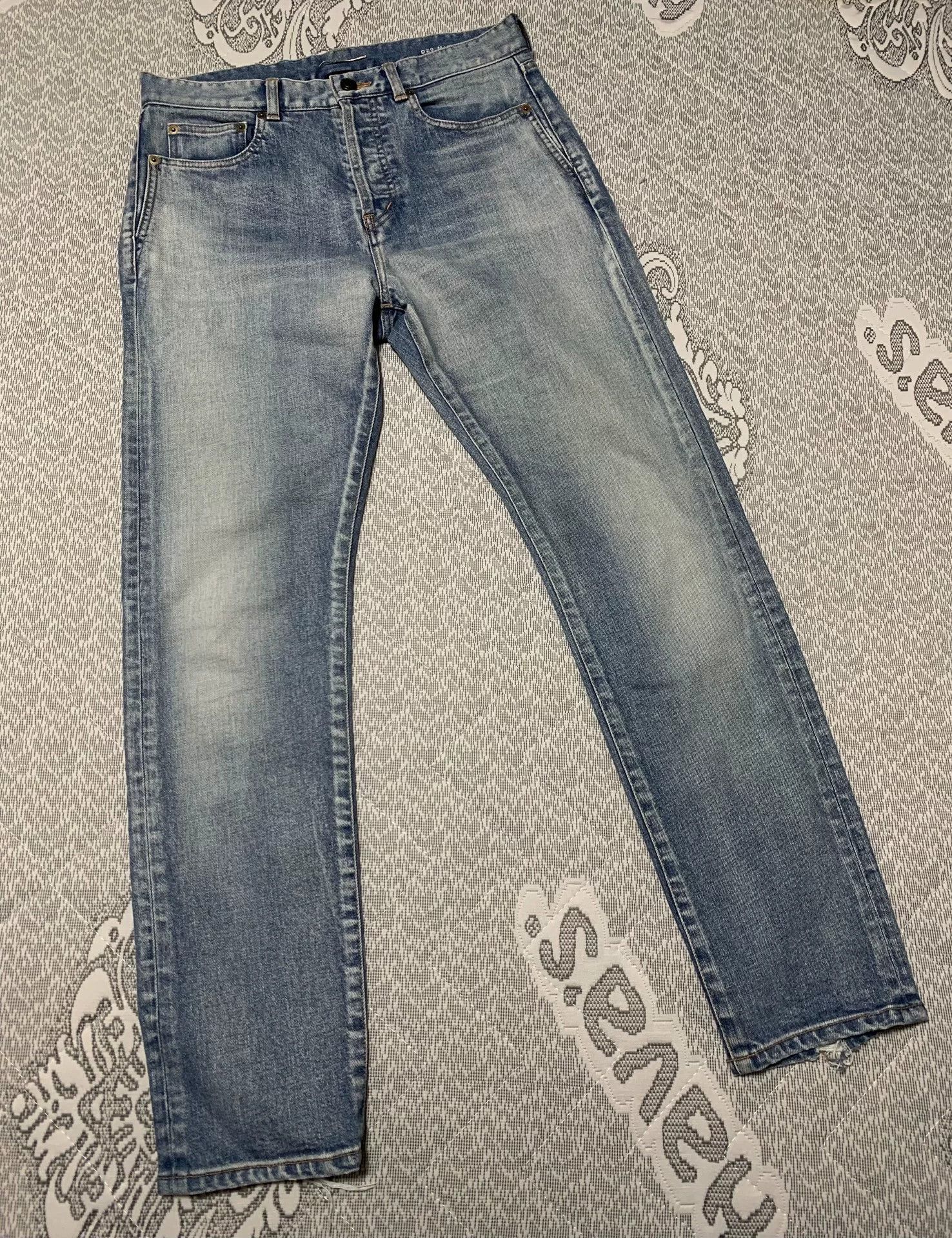 Saint Laurent Paris Saint Laurent SLP Washed Distressed Jeans Size US 31 - 1 Thumbnail