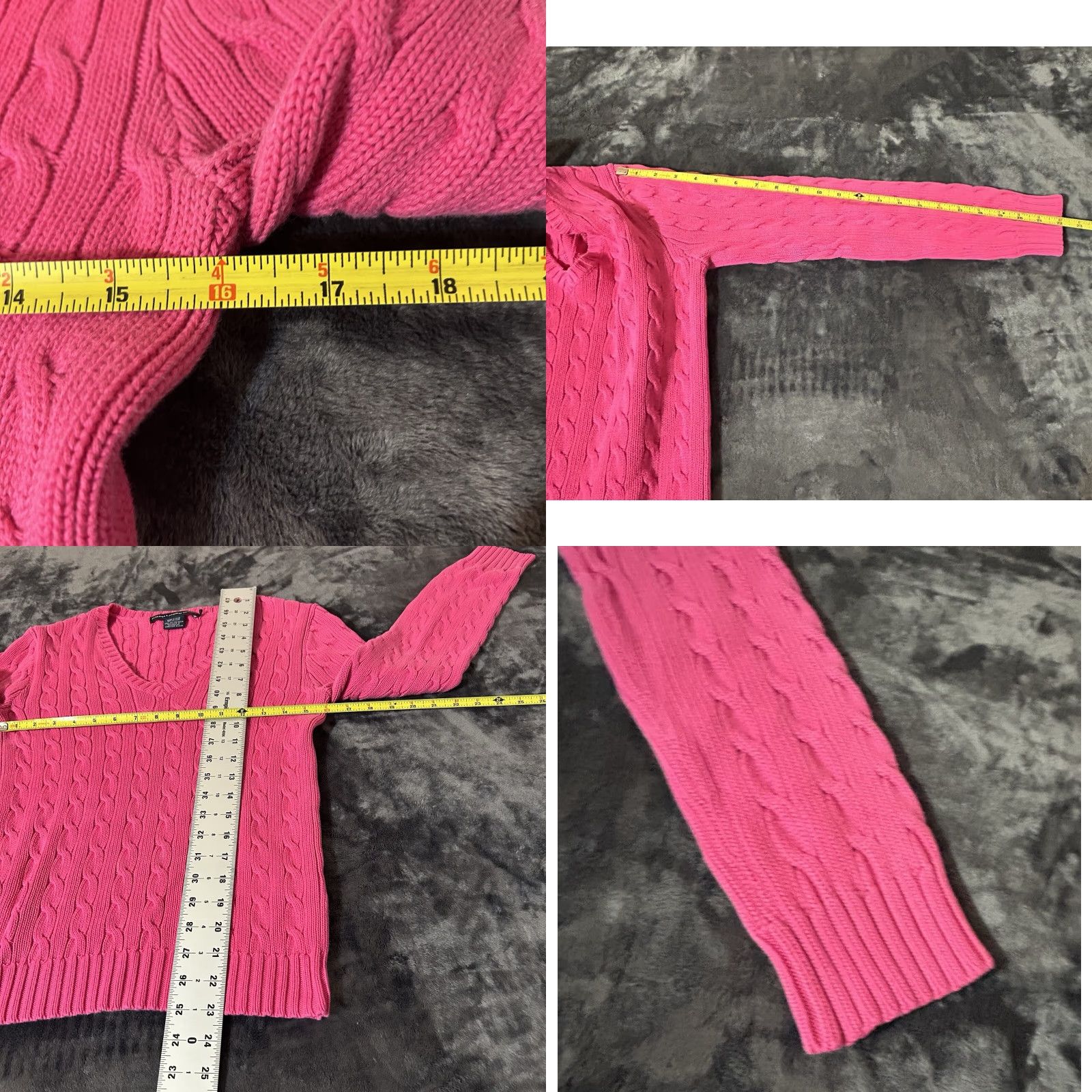 Polo Ralph Lauren Ralph Lauren Sport V-Neck Sweater Pink Women Medium Cable-Knit Cotton Pullover Knit Wool? Size M / US 6-8 / IT 42-44 - 10 Thumbnail