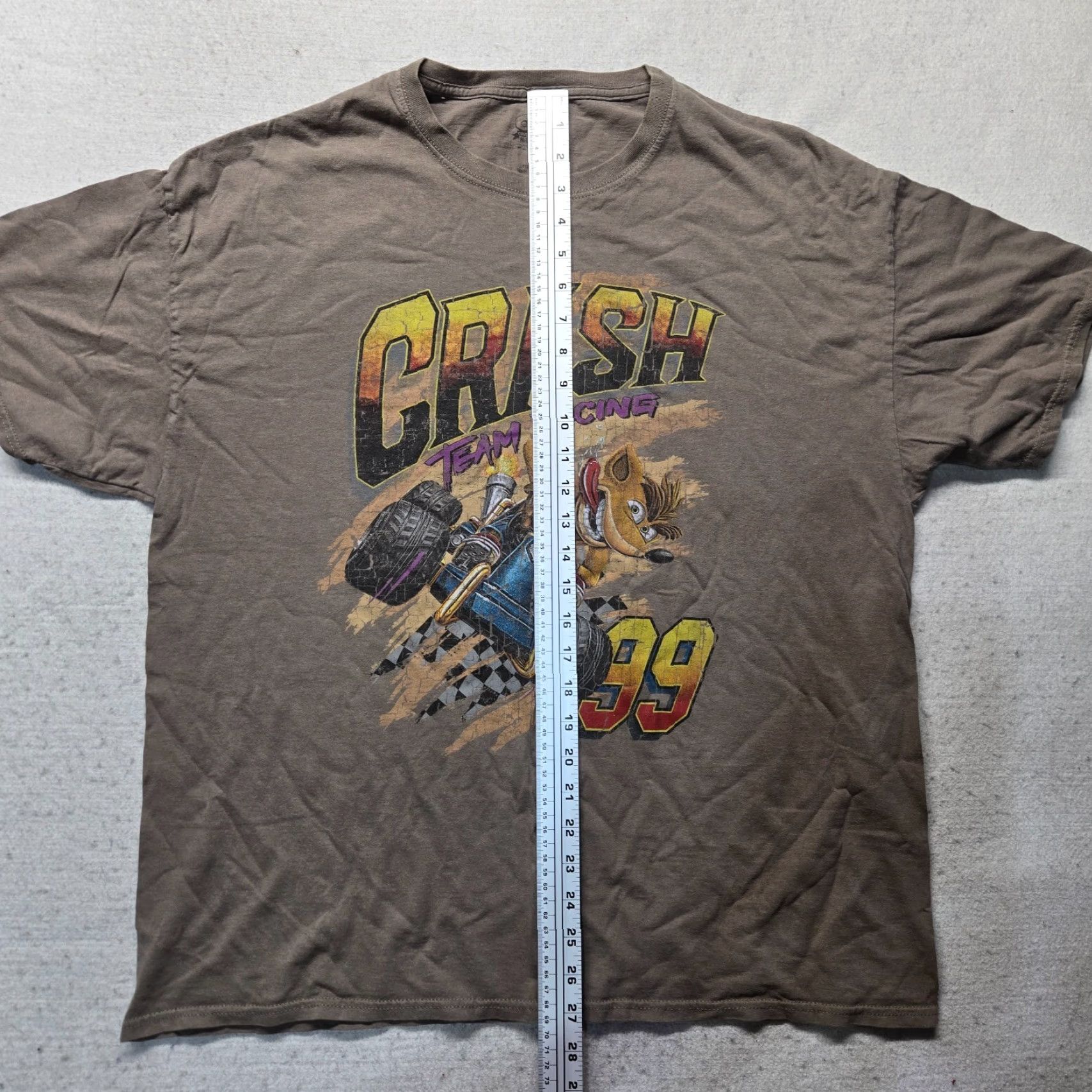 Vintage VINTAGE Crash Bandicoot T-Shirt Men XL Brown Crash Race Team Nitro Fueled Video Game Logo Graphic Print Short Sleeve Size US XL / EU 56 / 4 - 6 Thumbnail