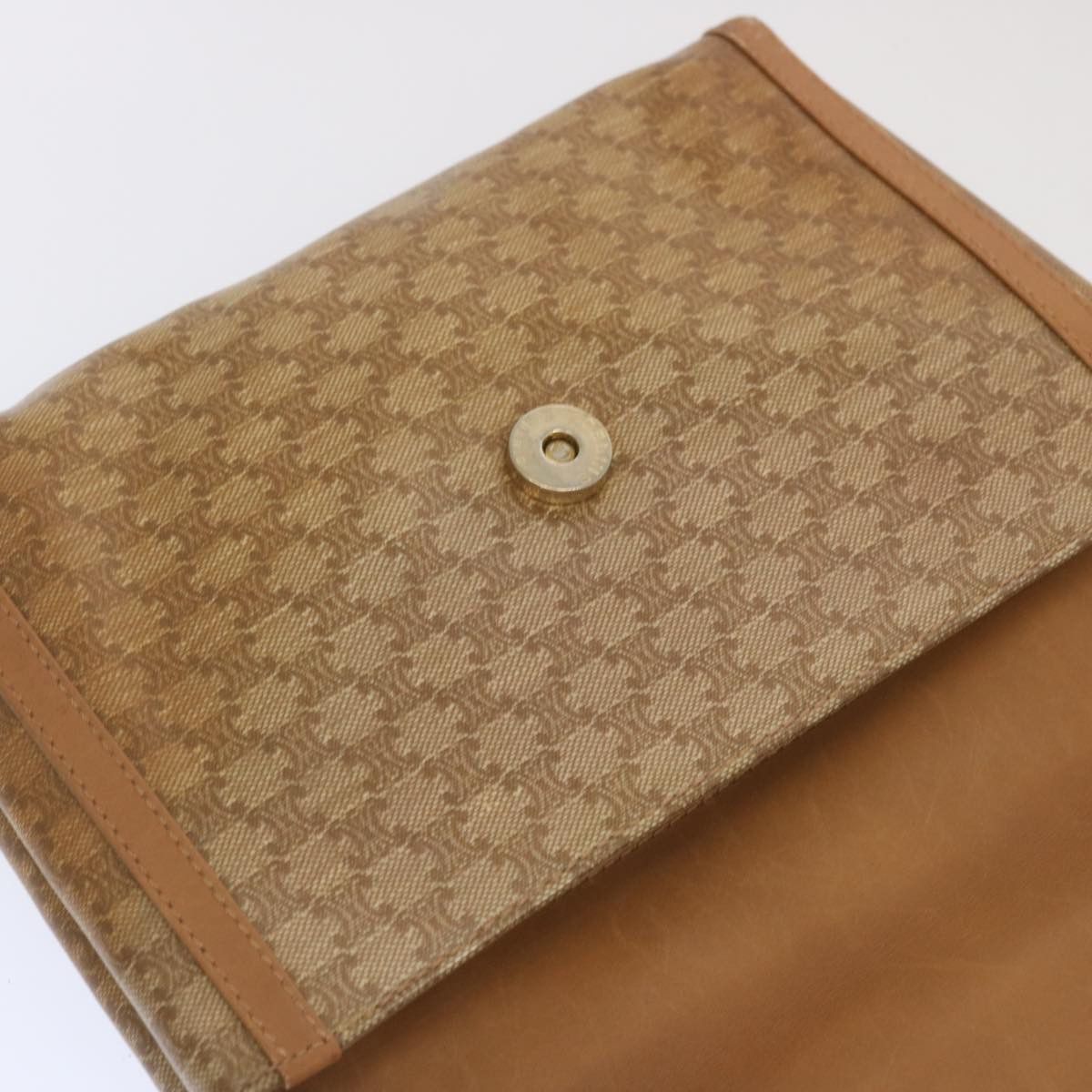 Celine CELINE Macadam Canvas Shoulder Bag Beige Size ONE SIZE - 9 Thumbnail