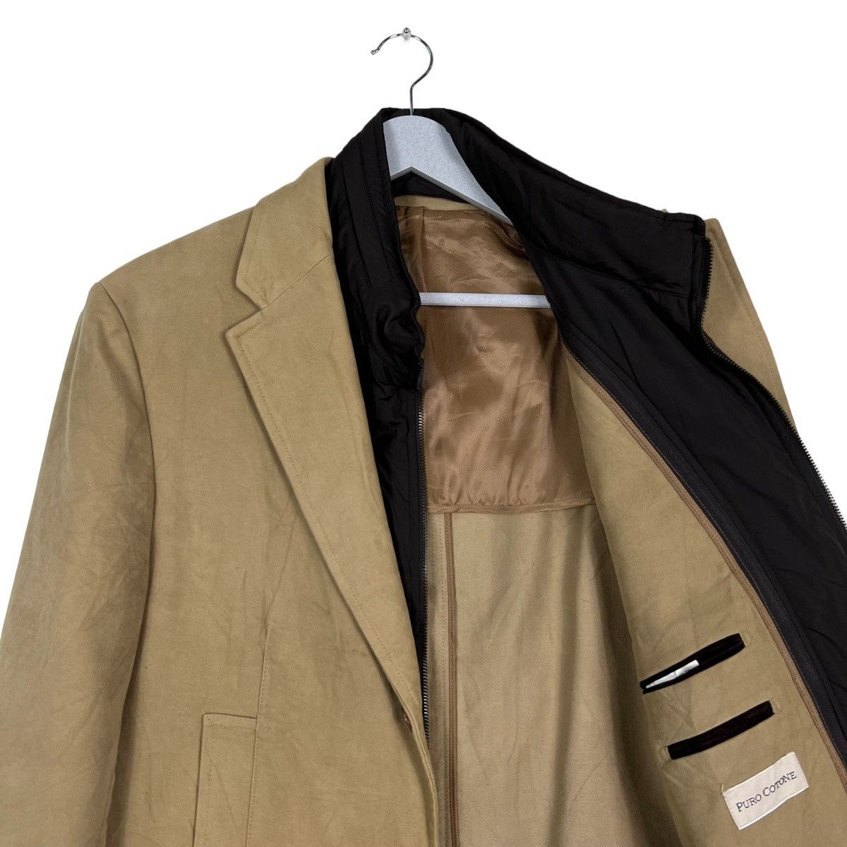 Other 🔥 DESIREE PURO COTONE MOLESKIN DOUBLE LAYER ZIPPER JACKET Size US XL / EU 56 / 4 - 10 Thumbnail