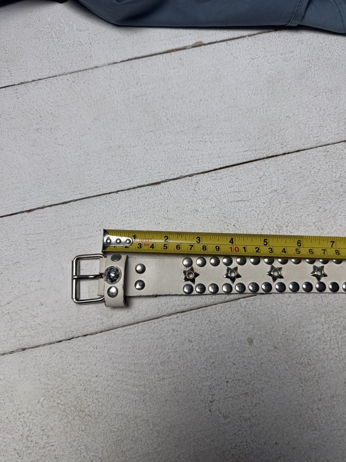 Hysteric Glamour Vintage Leather Belt Y2K Rhinestones Punk Metal Avant Garde Size ONE SIZE - 13 Thumbnail