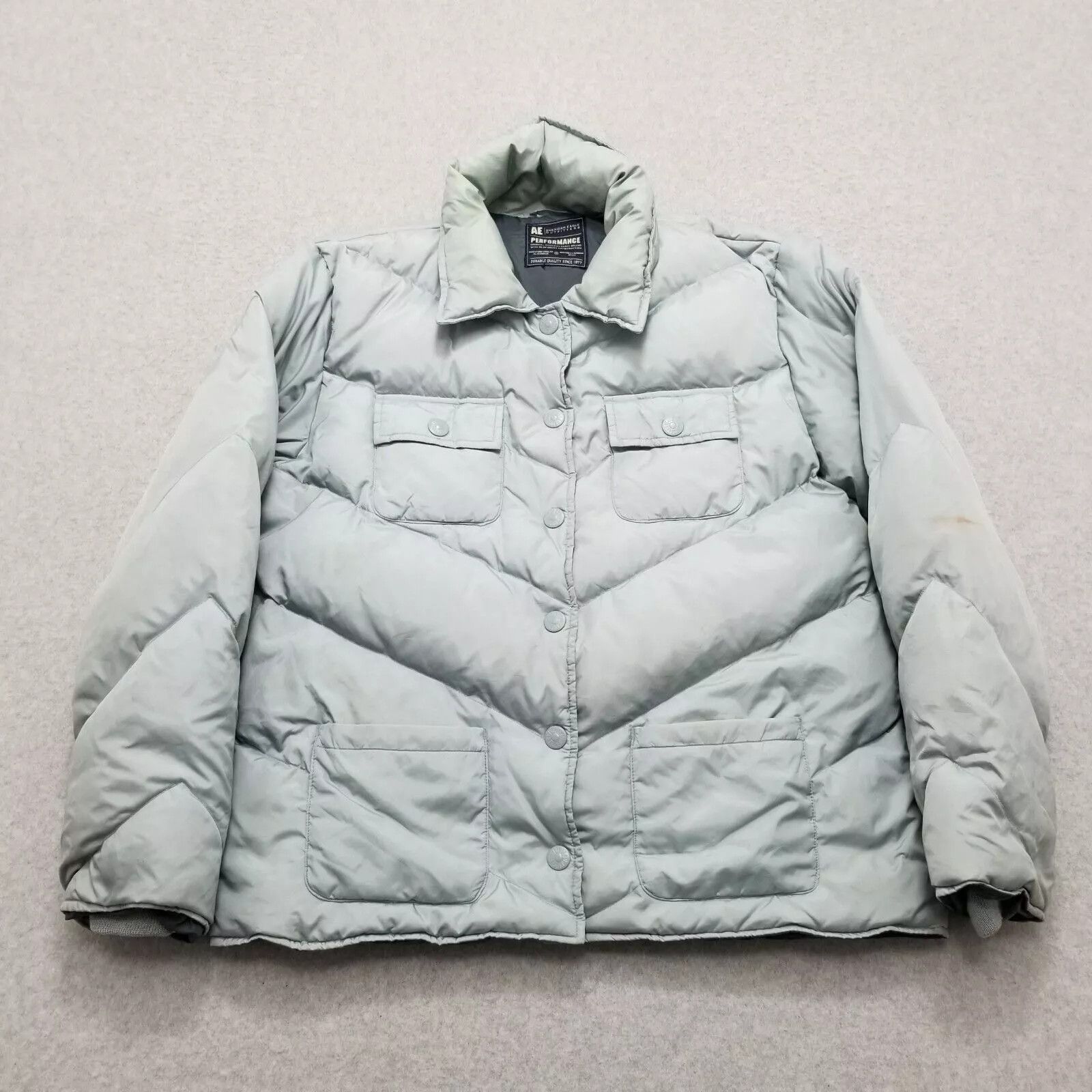 American Eagle Outfitters American Eagle Puffer Jacket Mens Medium Blue Pockets Snap Size US M / EU 48-50 / 2 - 1 Thumbnail