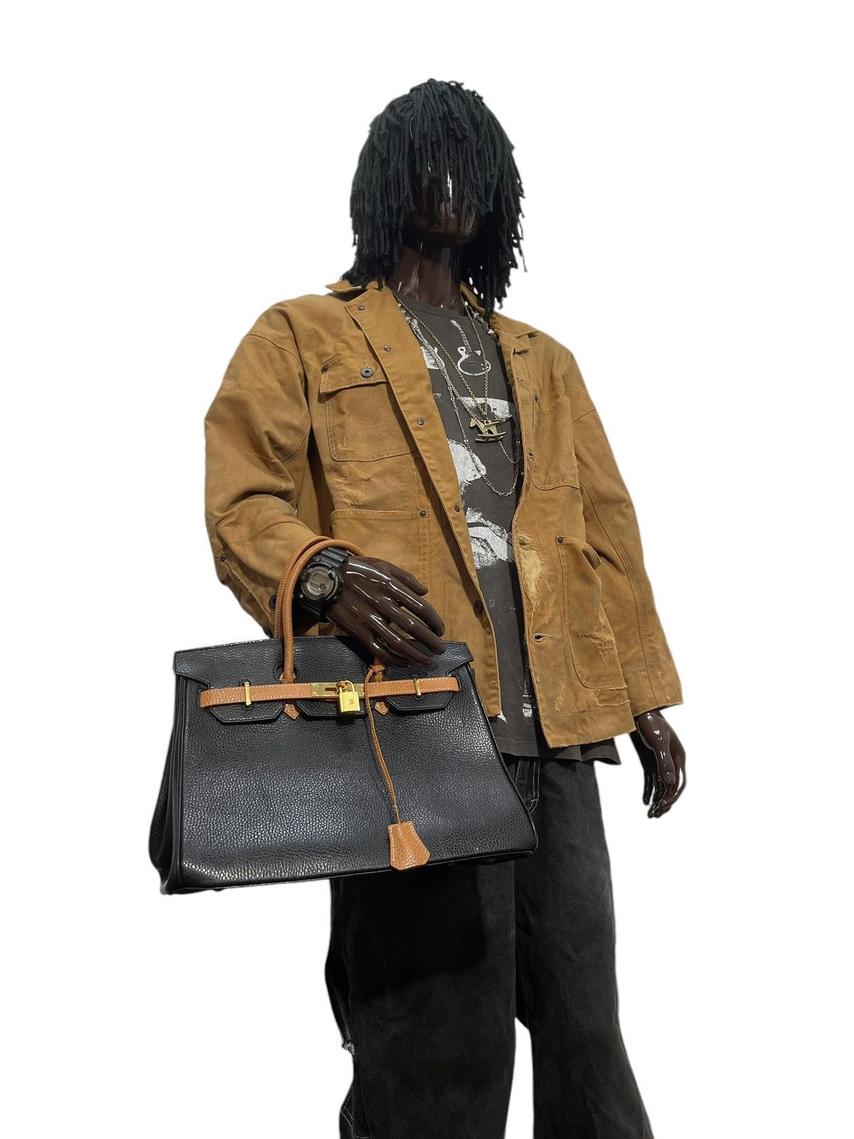 Genuine Leather Birkin Bag Leather Vintage Unknown Custom 1🟩1 Size ONE SIZE - 2 Thumbnail