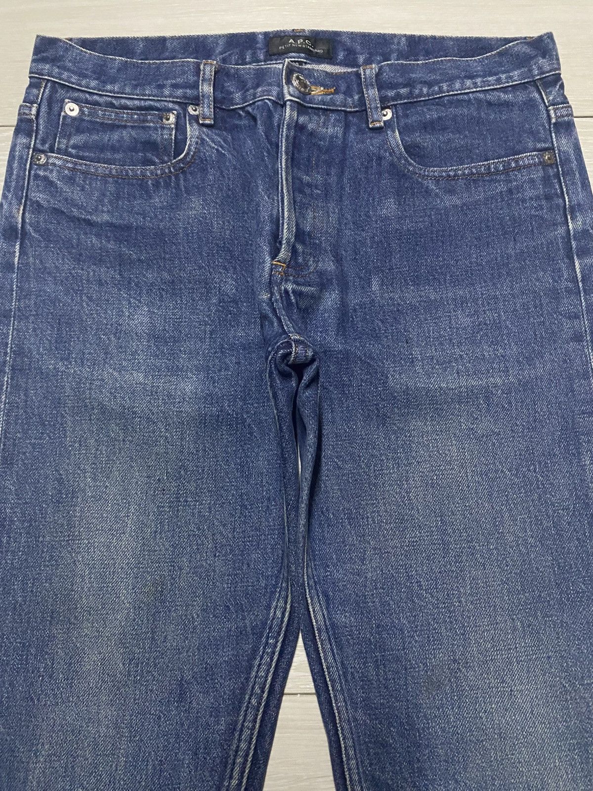 A.P.C. Vintage Apc Petit New Standard Blue Distressed Skinny Jeans Size US 30 / EU 46 - 3 Thumbnail