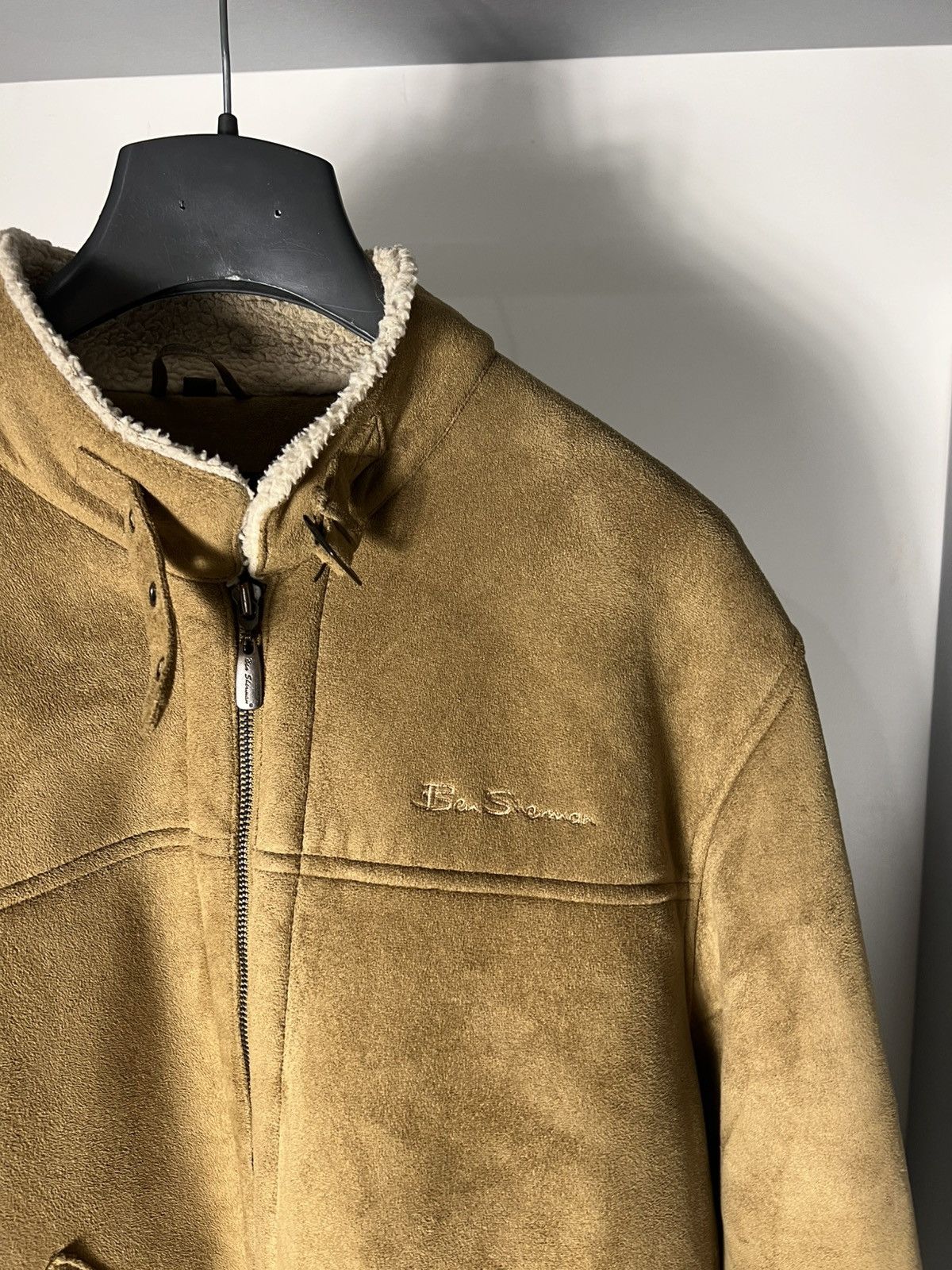 Vintage VERY RARE BEN SHERMAN ALASKA COAT LEATHER JAKCET MILITARY Size US L / EU 52-54 / 3 - 4 Thumbnail