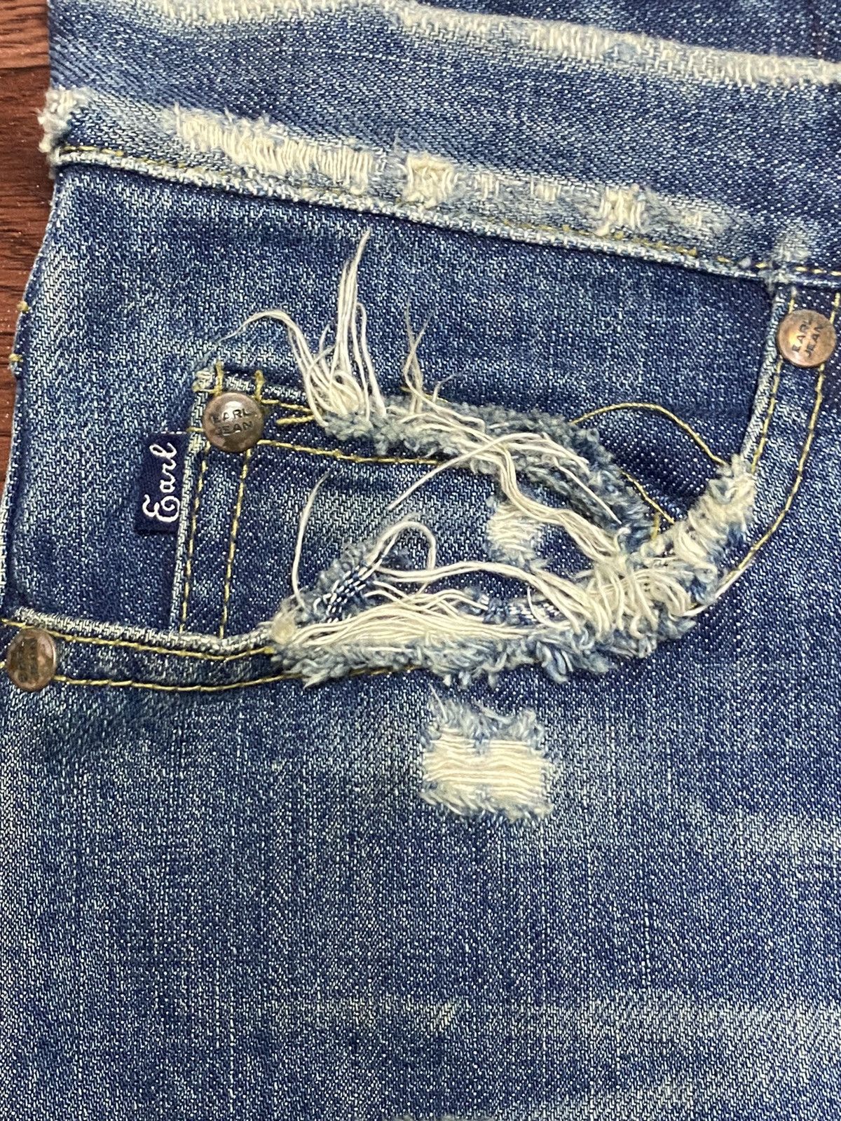 Earl Jeans Earl Jean Western Rare Distressed Seditionary Flare jeans Size US 32 / EU 48 - 17 Thumbnail
