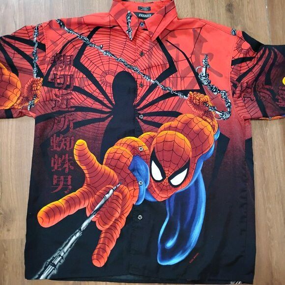 Changes Vintage Y2K Changes Spider Man Button Shirt Size US XXL / EU 58 / 5 - 2 Thumbnail
