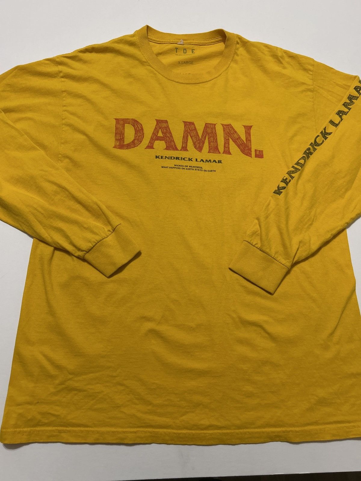 Kendrick Lamar 2017 Kendrick Lamar DAMN Long Sleeve Tshirt Size US XL / EU 56 / 4 - 3 Thumbnail