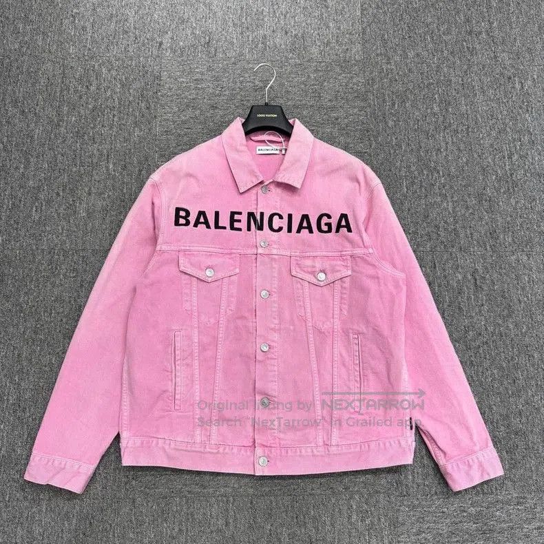 Balenciaga Balenciaga Embroidered Pink Denim Jacket. Size US S / EU 44-46 / 1 - 1 Thumbnail