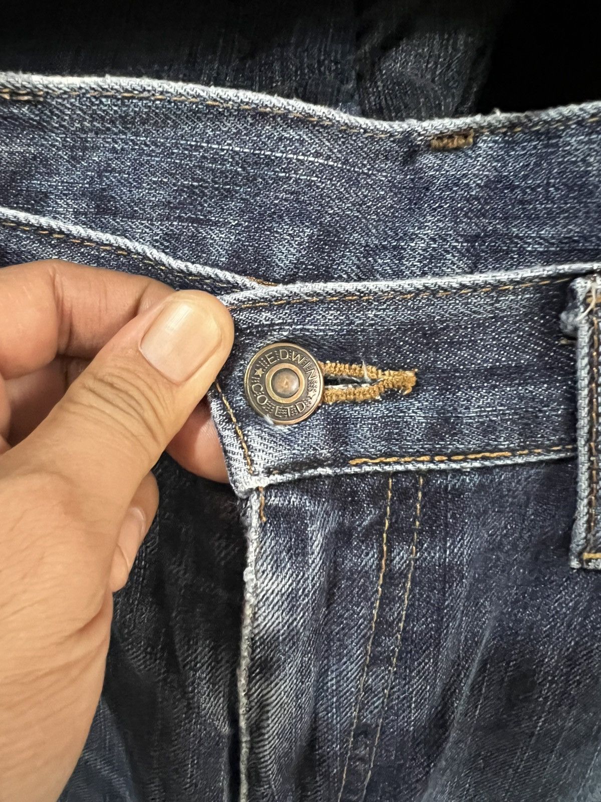 Edwin 🔥Vintage Edwin 403 Distressed Denim Size US 34 / EU 50 - 10 Thumbnail