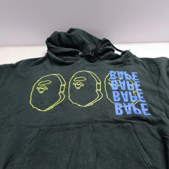 Bape BAPE Men's Black Reversed Logo Pullover Hoodie Size US XXL / EU 58 / 5 - 9 Thumbnail