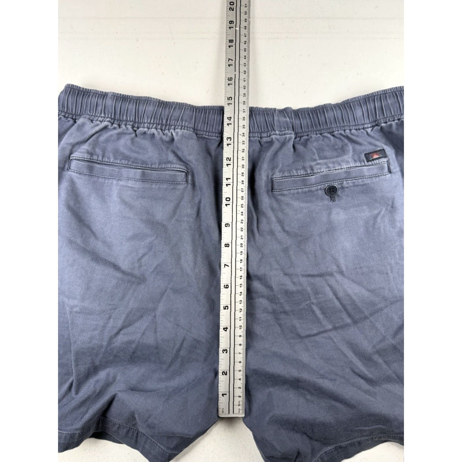 Faherty Faherty Shorts Mens XL Blue Chino Stretch Casual Regular Zip Pockets Logo Button Size US 36 / EU 52 - 4 Thumbnail