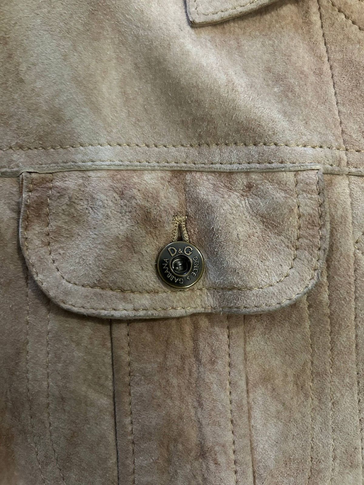 Dolce & Gabbana Y2KDolce & Gabbana Suede Leather Jacket Size XS / US 0-2 / IT 36-38 - 4 Thumbnail