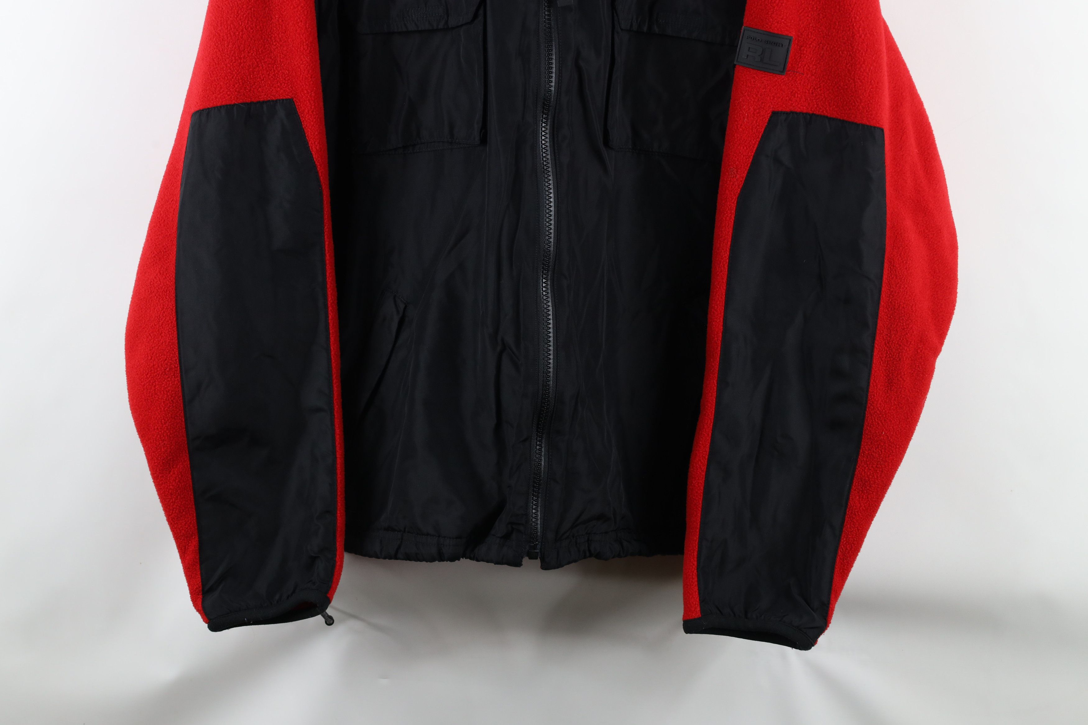 Ralph Lauren × Vintage Vintage 90s Polo Sport Ralph Lauren Fleece Jacket Red Size US XL / EU 56 / 4 - 3 Thumbnail