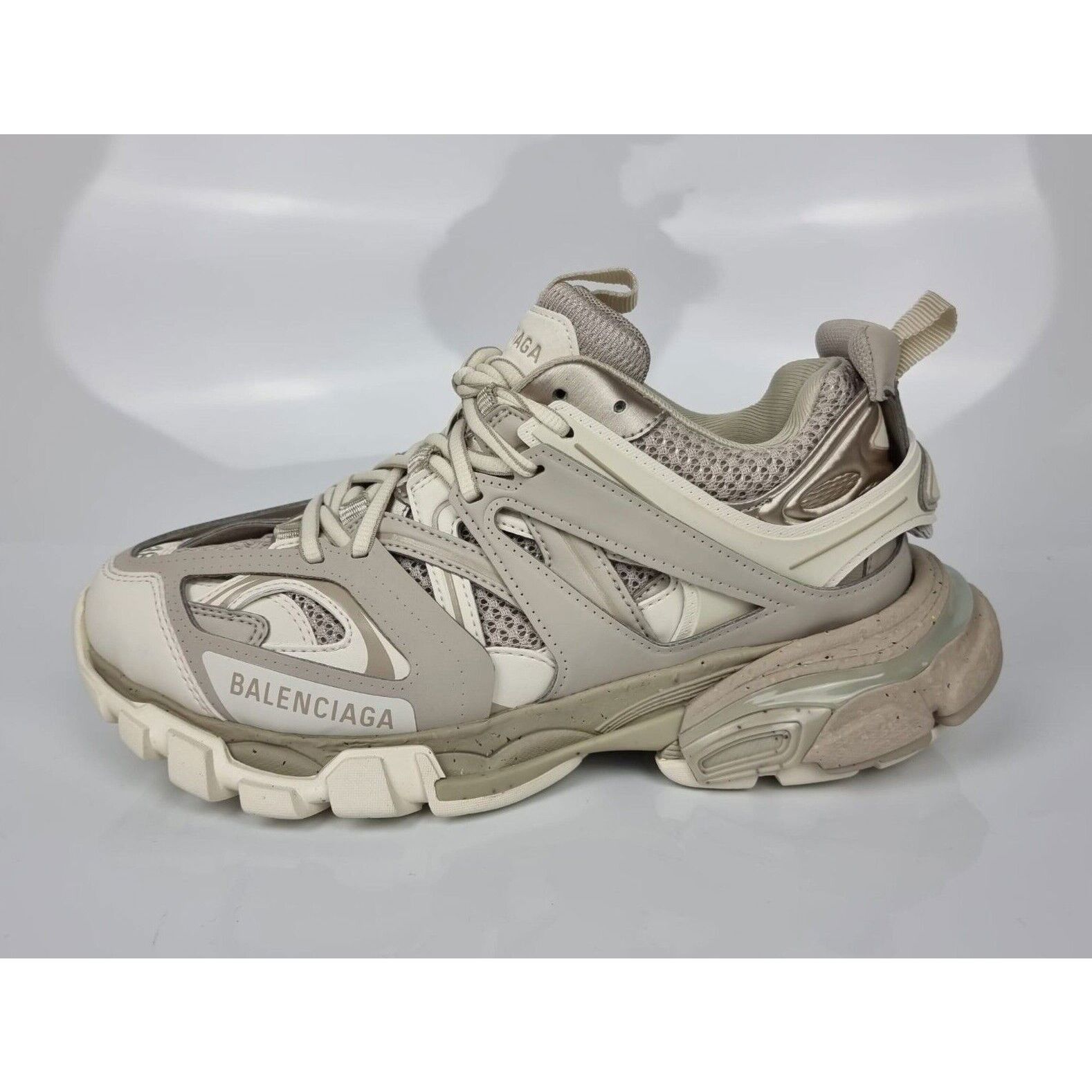BALENCIAGA Track $1100 Men's Light Beige Sneakers New And Au