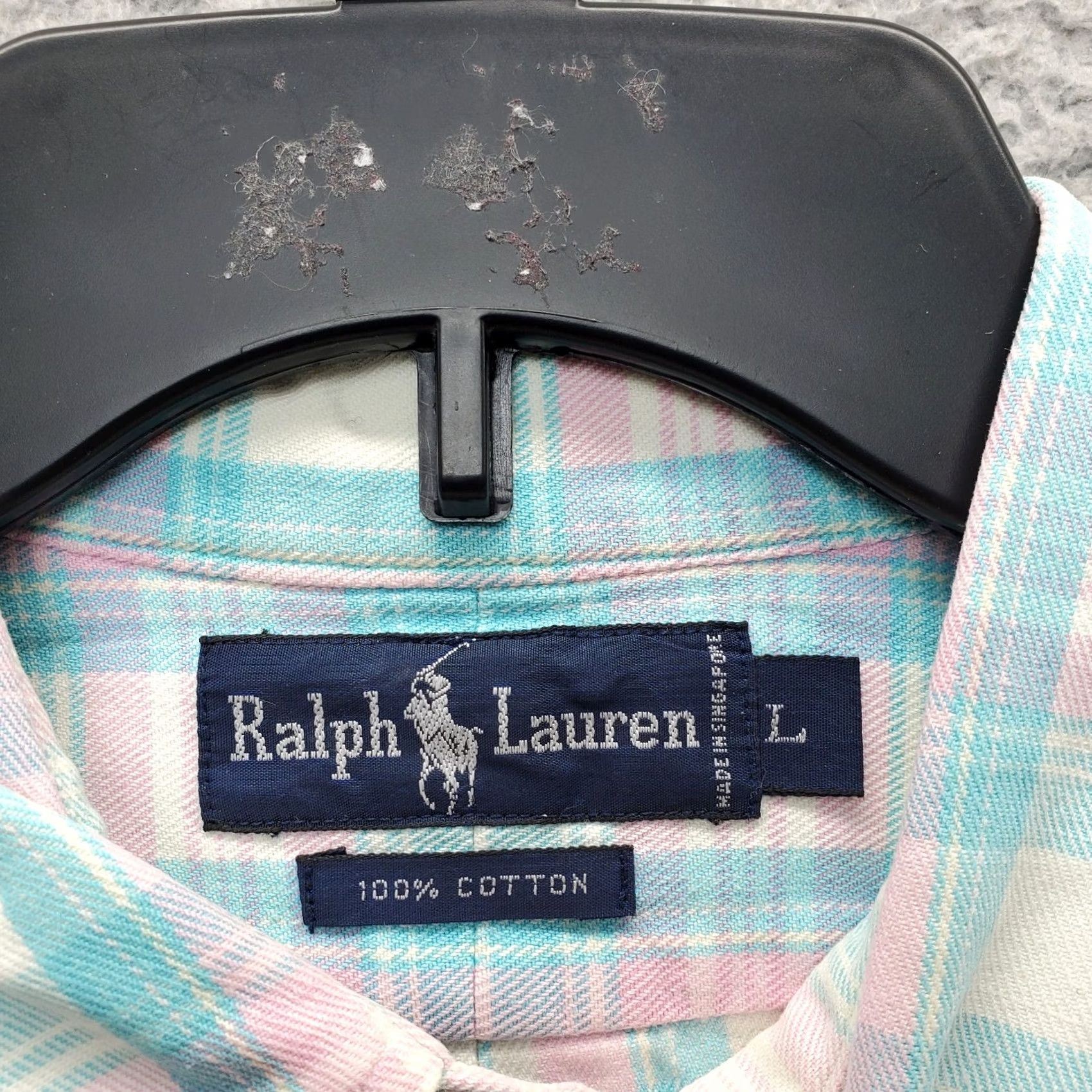 Ralph Lauren Vintage Ralph Lauren Shirt Mens L Multi Plaid Oxford Pony Logo Button-Down Size US L / EU 52-54 / 3 - 6 Thumbnail
