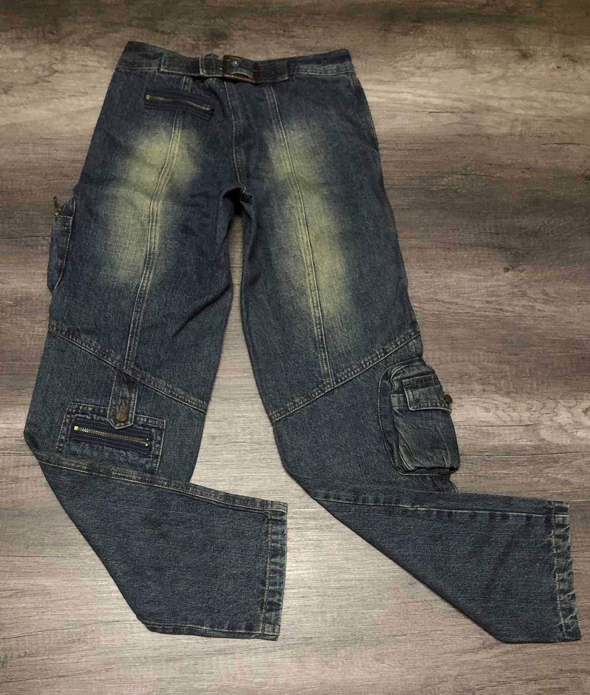 Japanese Brand × Le Grande Bleu (L.G.B.) Q Zhi Yi Zu Cargo Jeans Multi Pocket Size 28" / US 6 / IT 42 - 12 Thumbnail