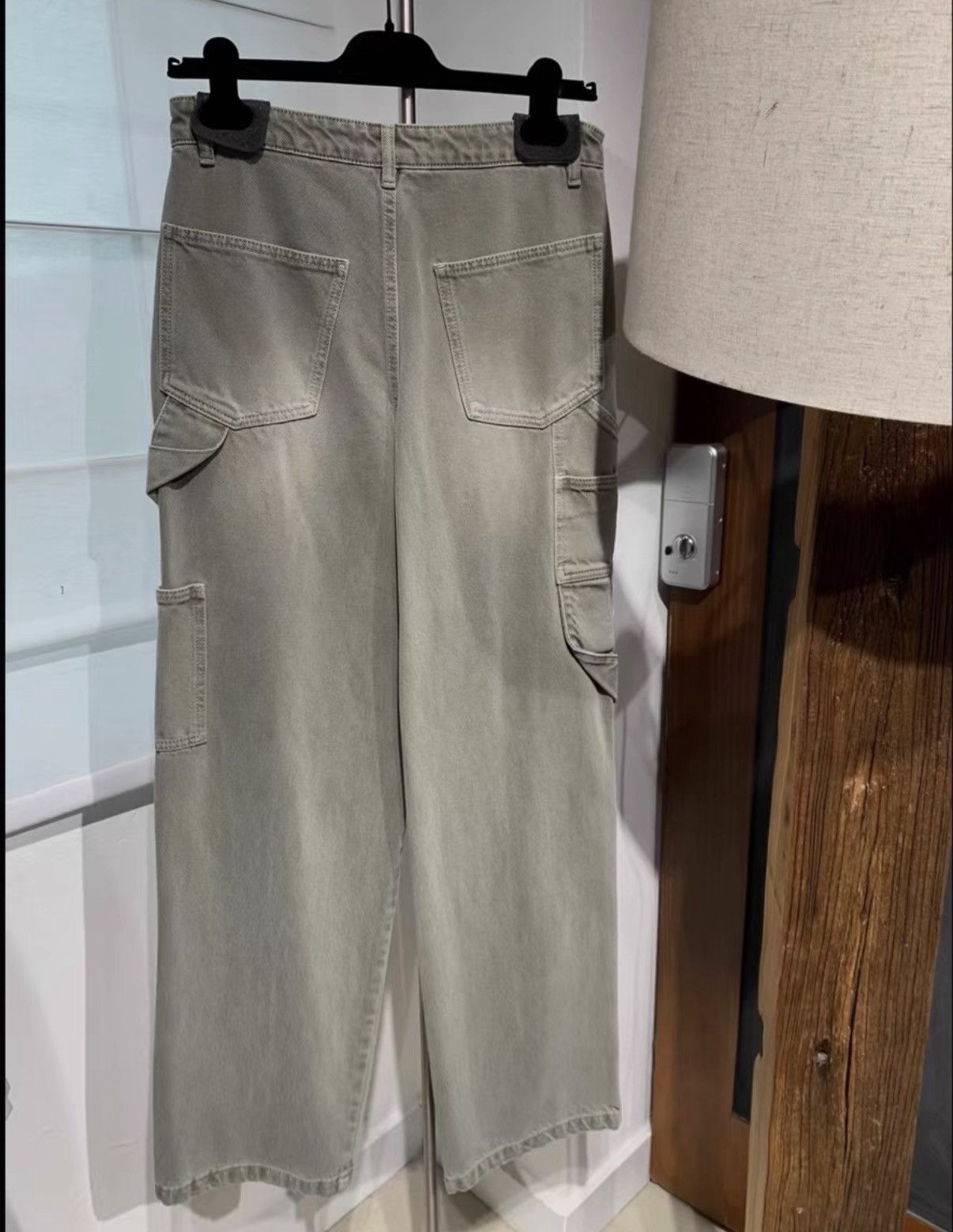 WE11DONE We11done Khaki Wide-Leg Denim Jeans J40 Size US 34 / EU 50 - 4 Thumbnail