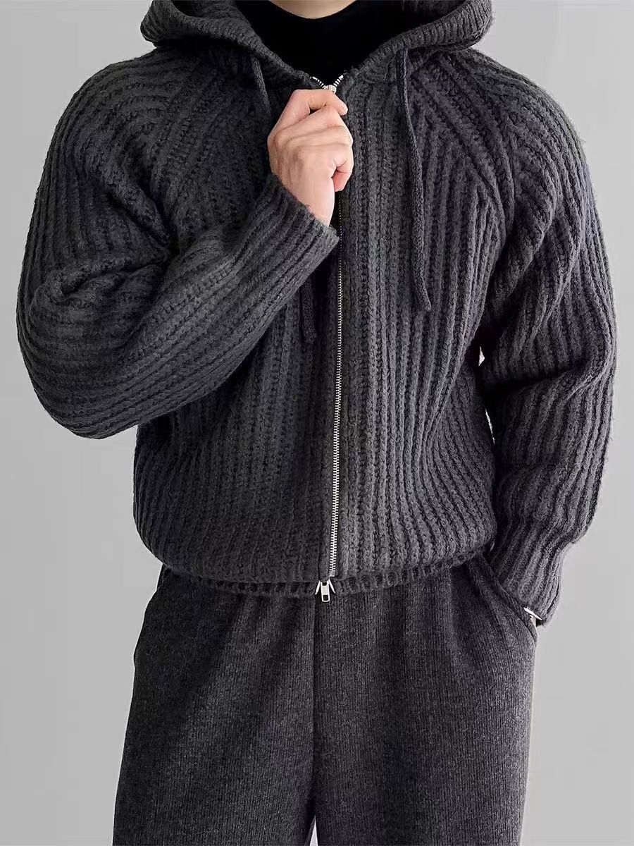 Japanese Brand Vintage Knit Thick Sweater Casual Hooded Jacket Coat Size US M / EU 48-50 / 2 - 6 Thumbnail