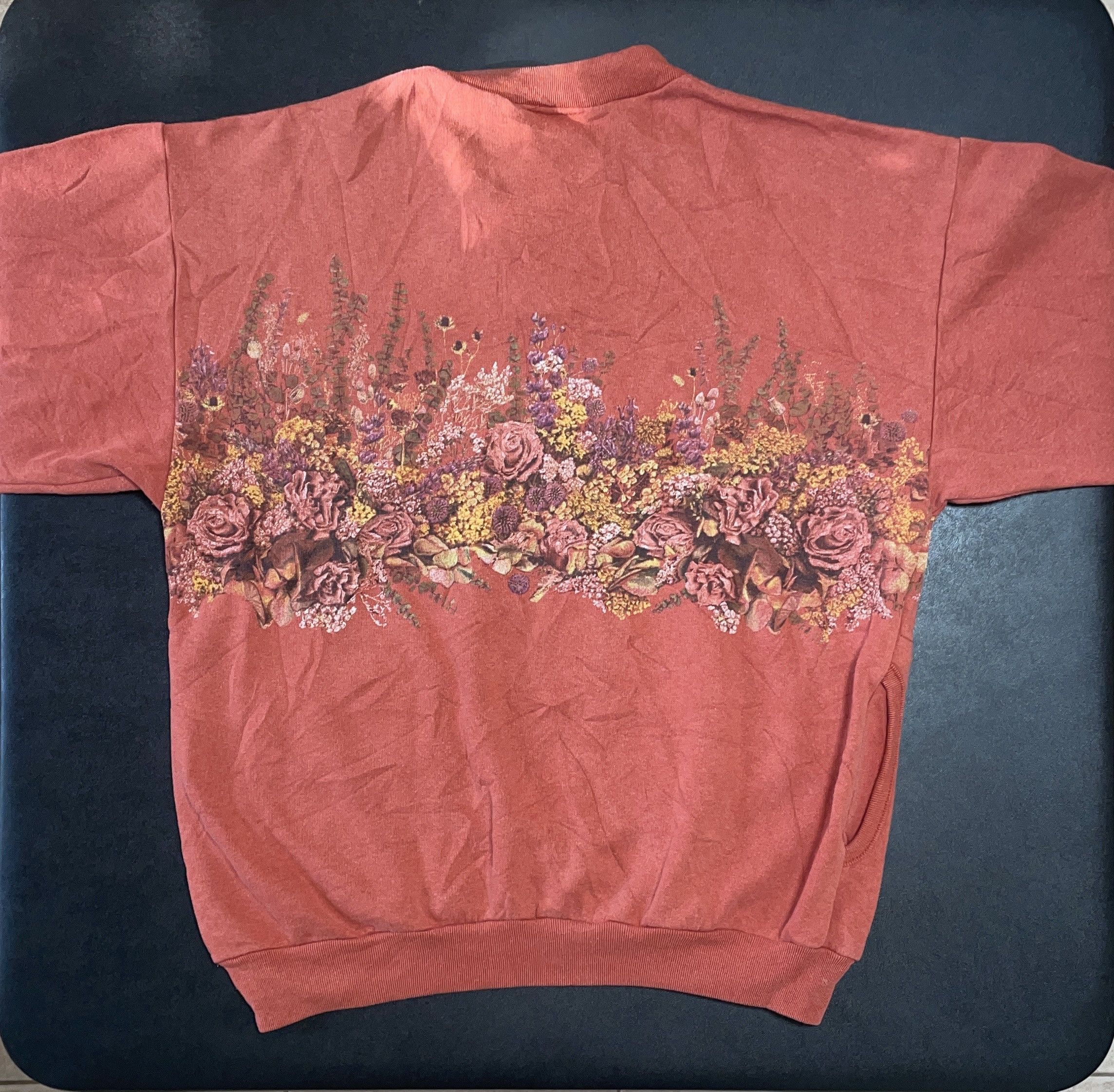 Other AllOver Orange Flower Bouquet Longsleeve Jacket with pockets Size L / US 10 / IT 46 - 9 Thumbnail