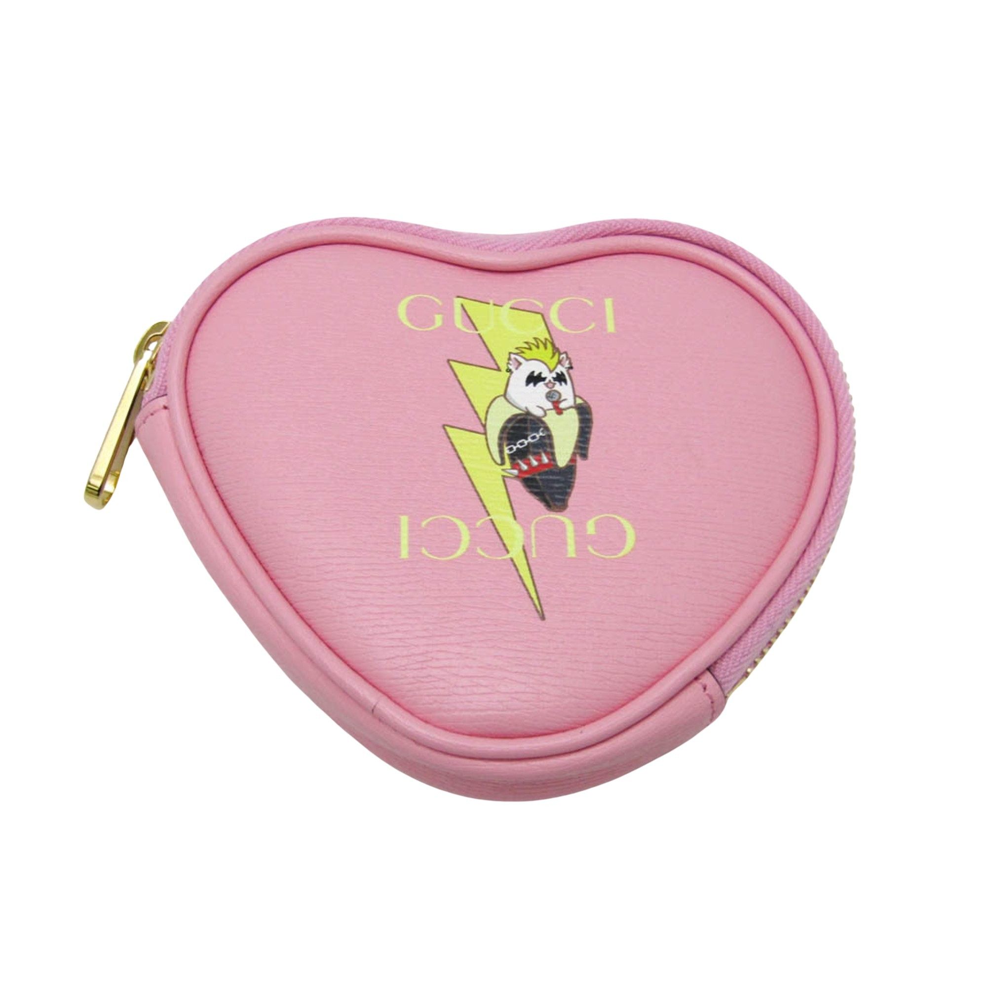 Gucci Heart Pink Leather Wallet (Pre-Owned) Size ONE SIZE - 1 Thumbnail
