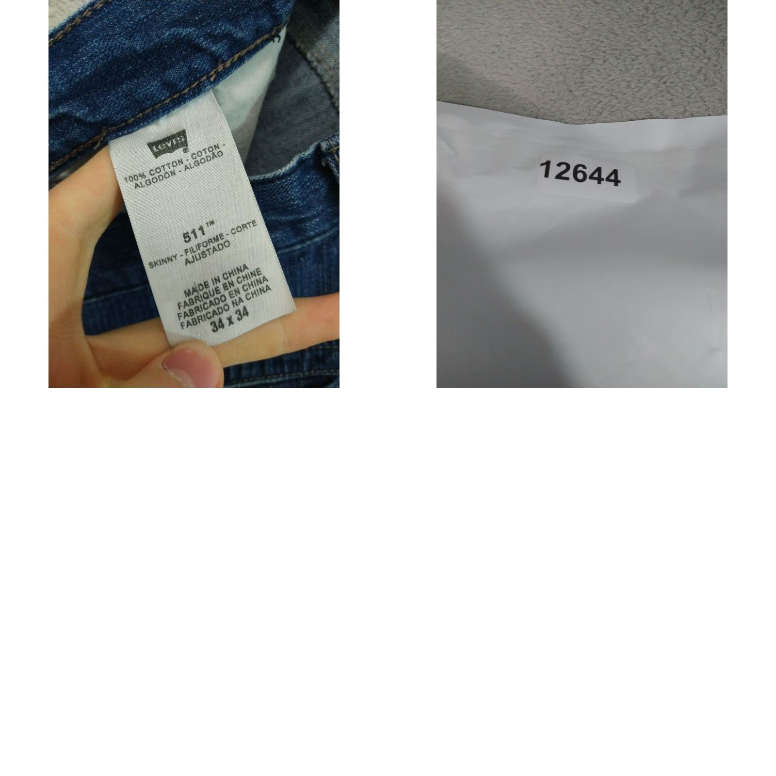 Levi's Levi's 511 Jeans Mens 34x34 Blue Denim Mid Rise Skinny 5-Pocket Dark Wash Size US 34 / EU 50 - 8 Thumbnail