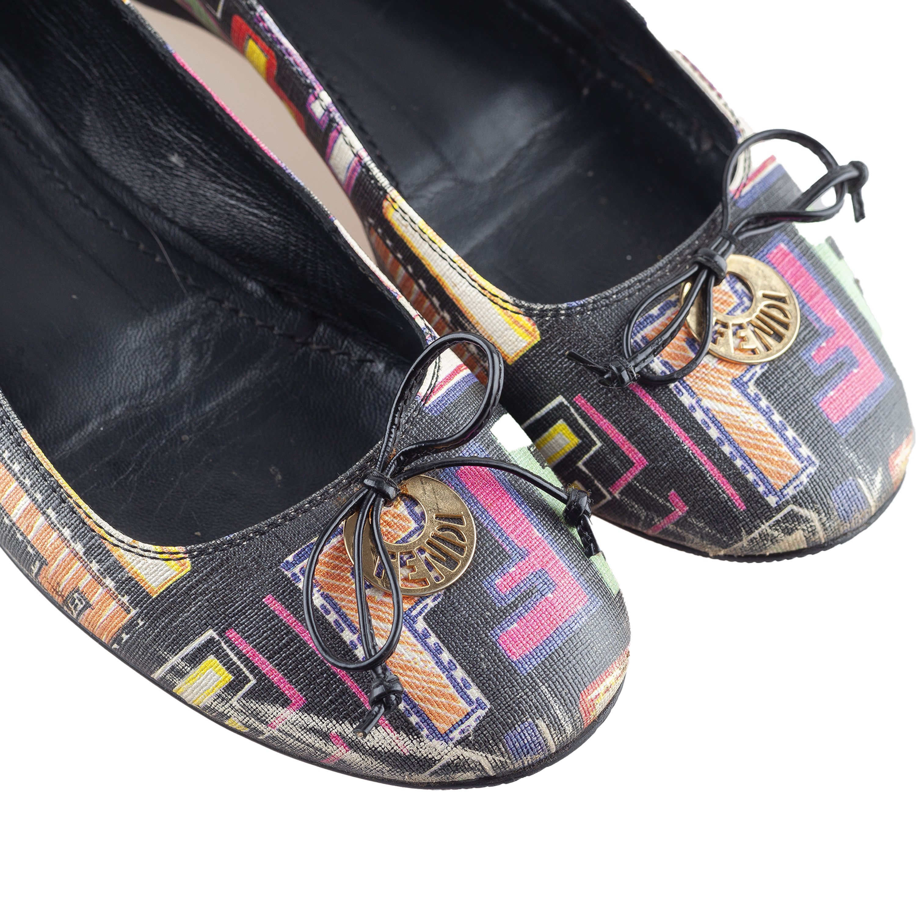 Fendi Fendi Zucca Monogram Vintage Black Flats (36,5 IT/37,5 EU) Size US 6.5 / IT 36.5 - 2 Thumbnail