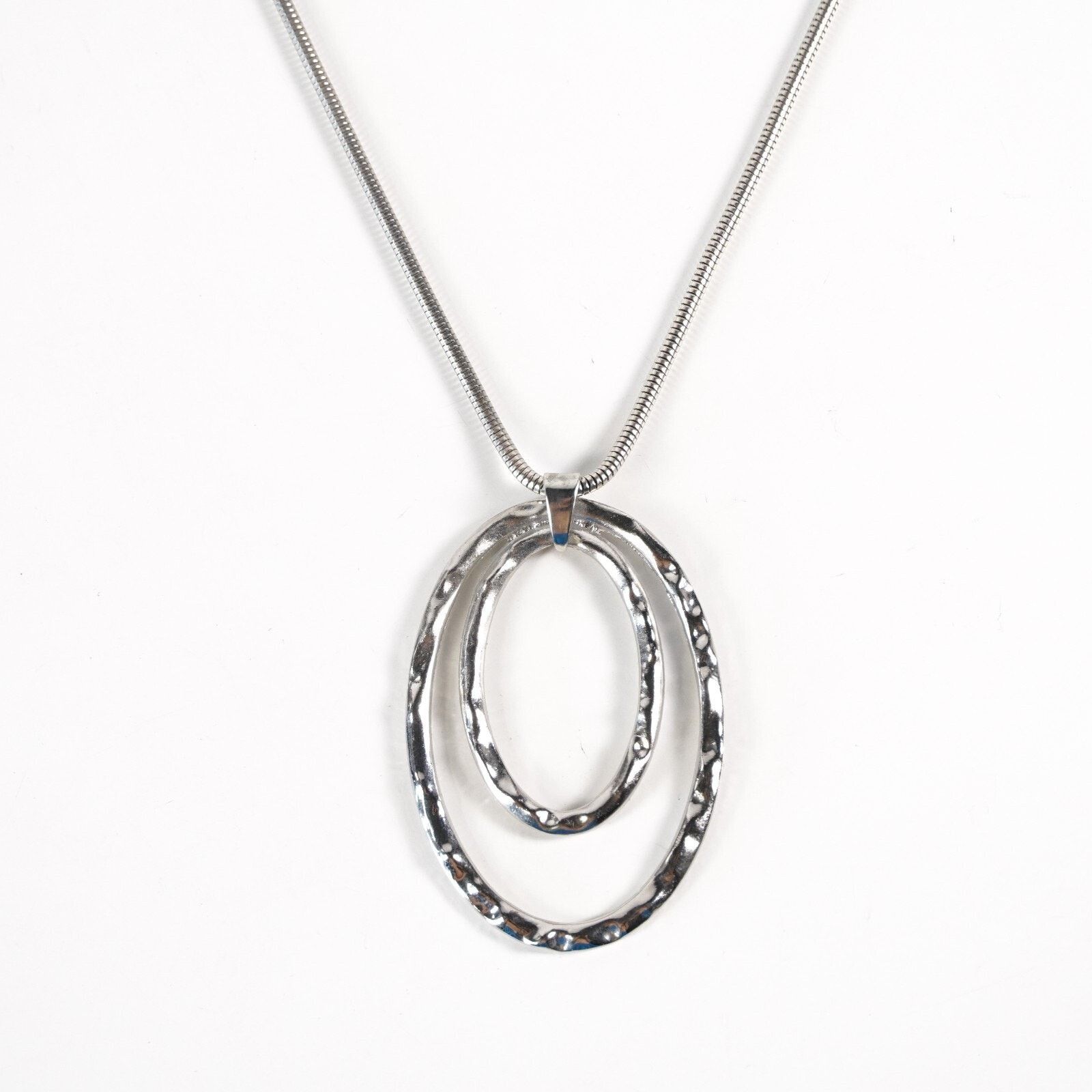 Other Oval Pendant Snake Chain Link Necklace Token Medal Jewelry Size ONE SIZE - 1 Thumbnail
