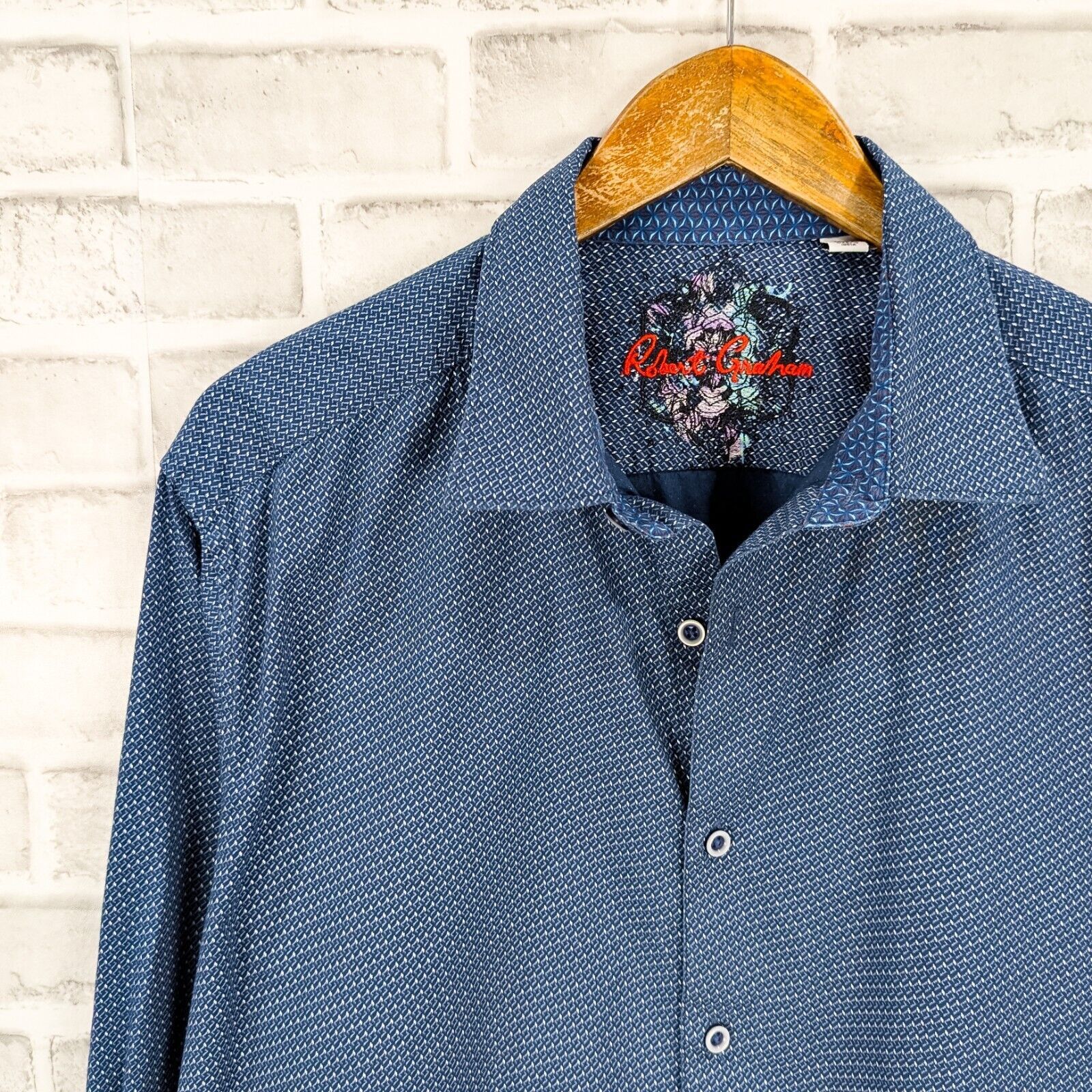Robert Graham Robert Graham Classic Fit 2XL Button up Shirt blue geo Size US XXL / EU 58 / 5 - 4 Thumbnail