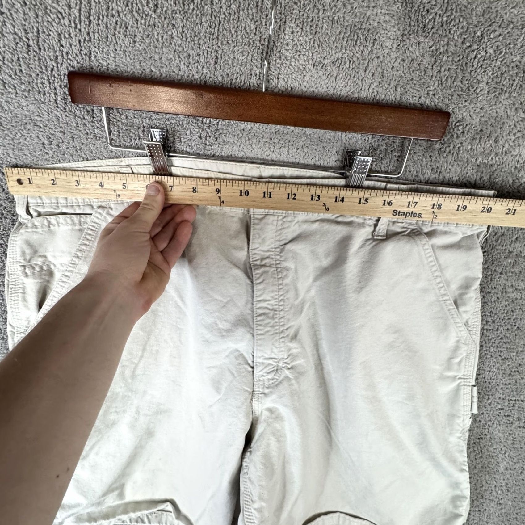 Carhartt Carhartt Cargo Shorts Mens 40 Beige Canvas Relaxed Fit Work Pockets Summer Casual Workwear Men's Size US 40 / EU 56 - 6 Thumbnail