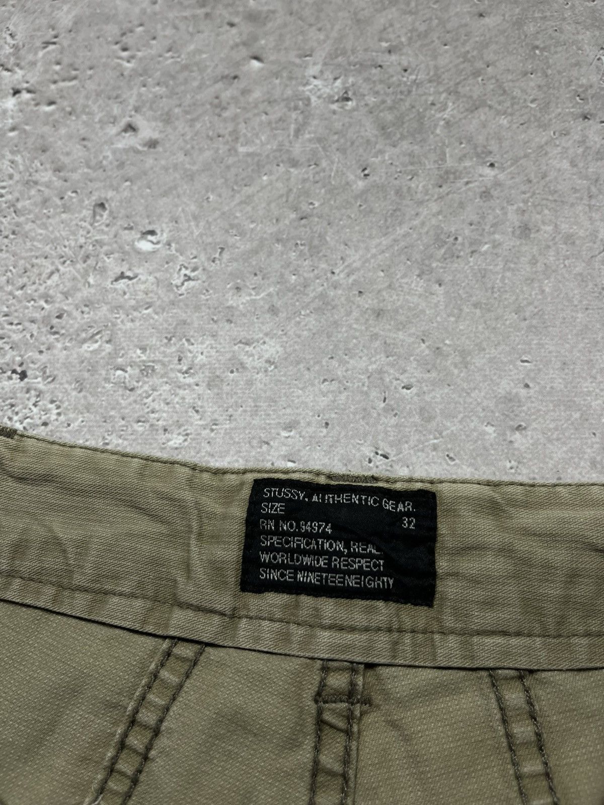 Stussy × Vintage Vintage Stussy Cargo Shorts 32 Olive Green Utility Skater Size US 32 / EU 48 - 10 Thumbnail