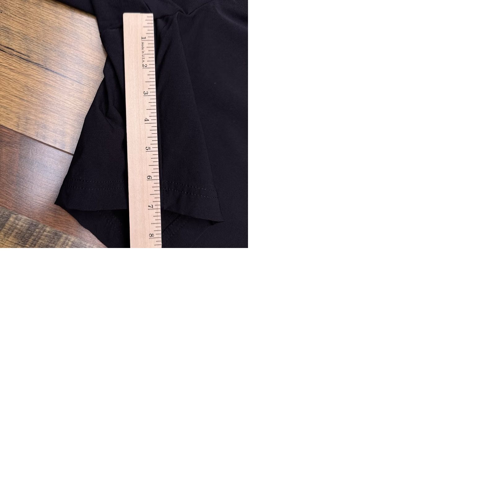 Apt. 9 Apartment 9 Mens Premium Flex Shorts Medium Black Stretch Nylon Spandex Zip Pocket Logo Athletic Casual Summer Spring Fall Size US 31 - 9 Thumbnail