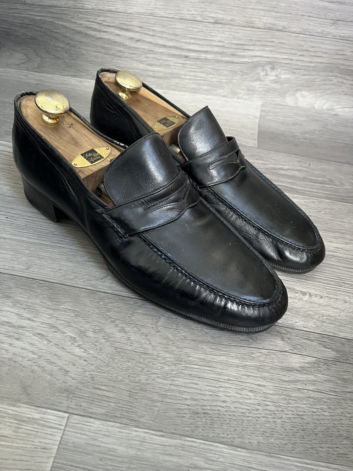 J.M. Weston Vintage J.M Weston black leather penny loafer uk 10 Size US 11 / EU 44 - 4 Thumbnail