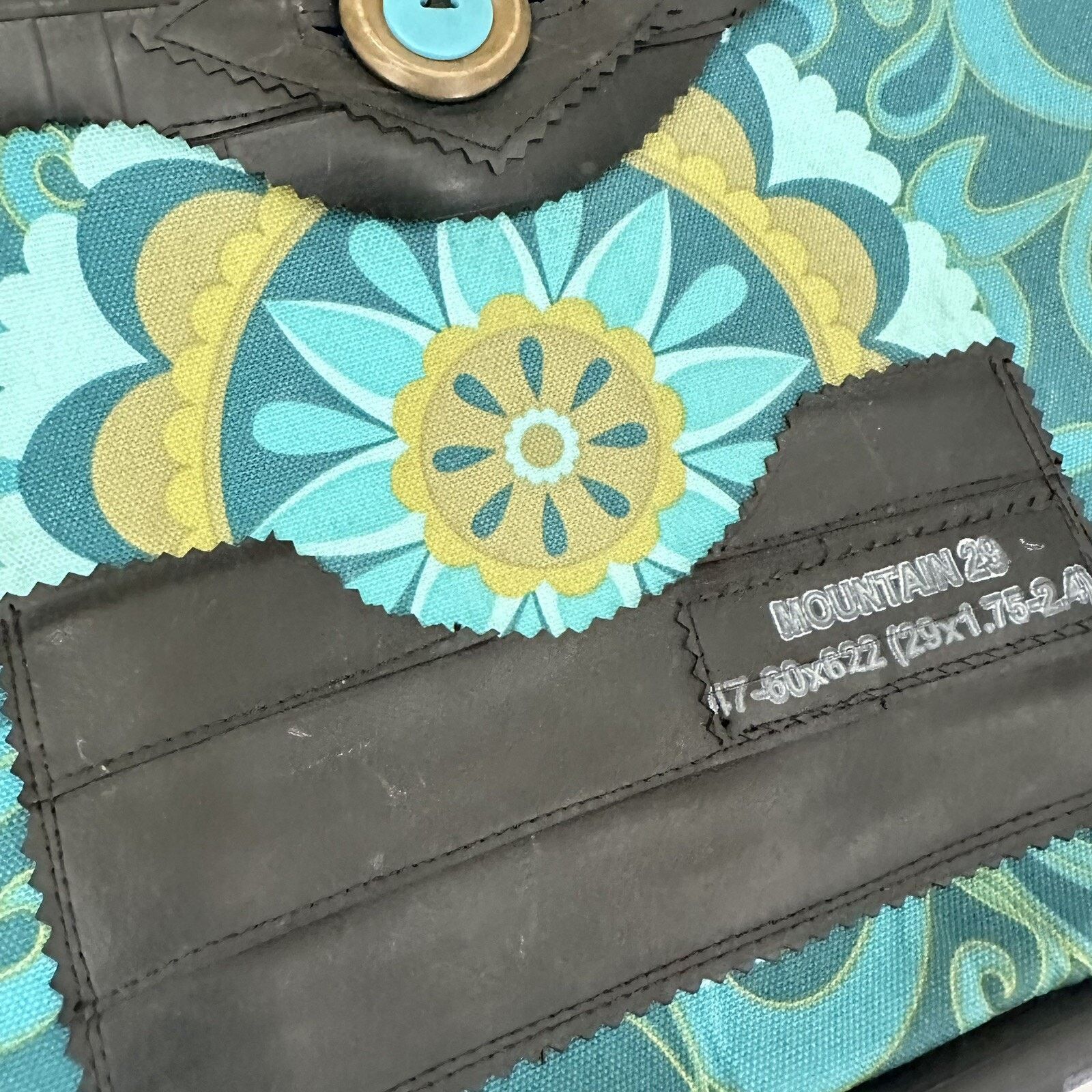 Other Backpack Upcycled Messenger Bag Rubber Mandala Riveted Boho Size ONE SIZE - 5 Thumbnail
