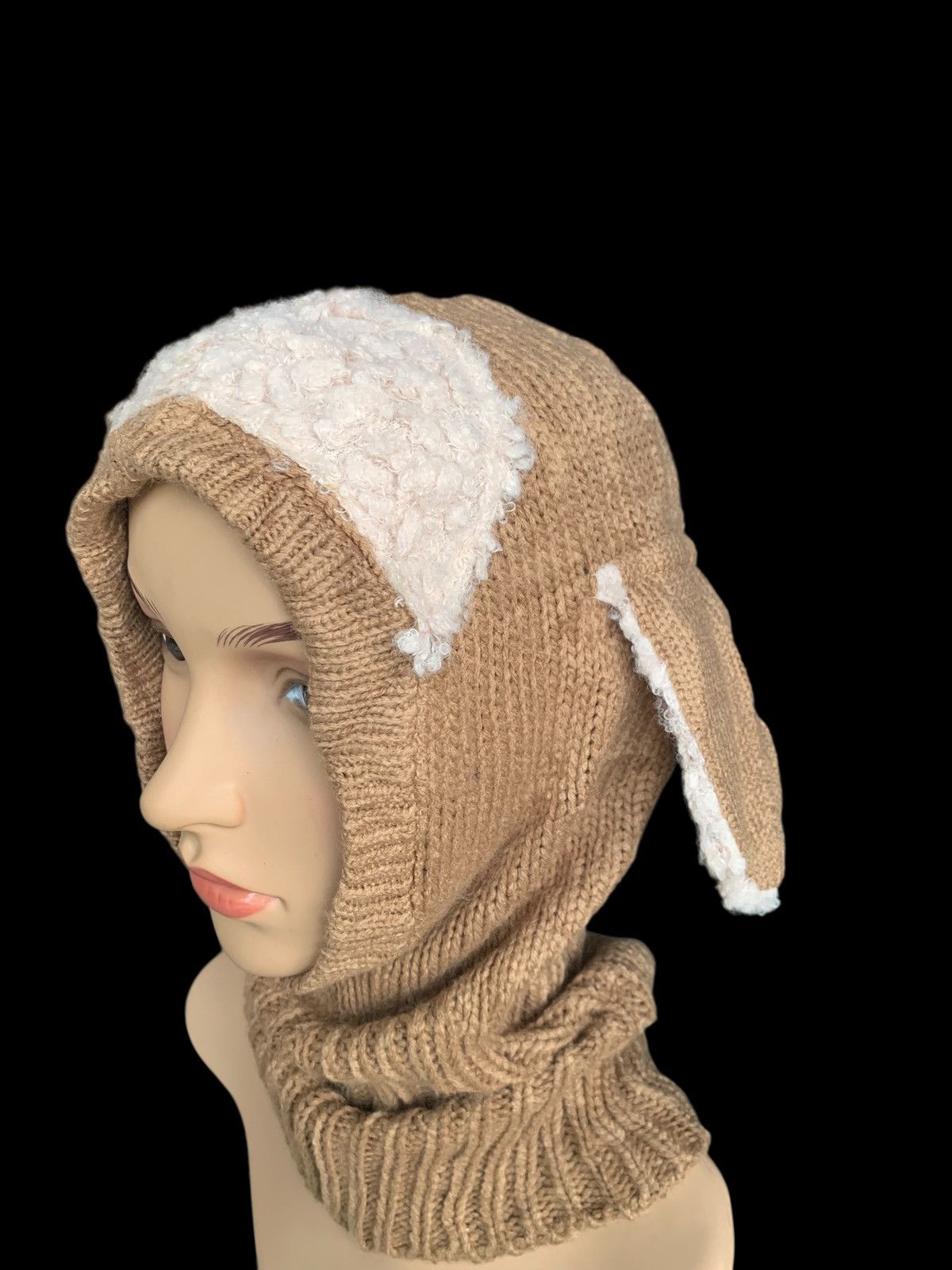 Japanese Brand Winter Lamb Hat Neck Warmer Fleece Ear Size ONE SIZE - 7 Thumbnail