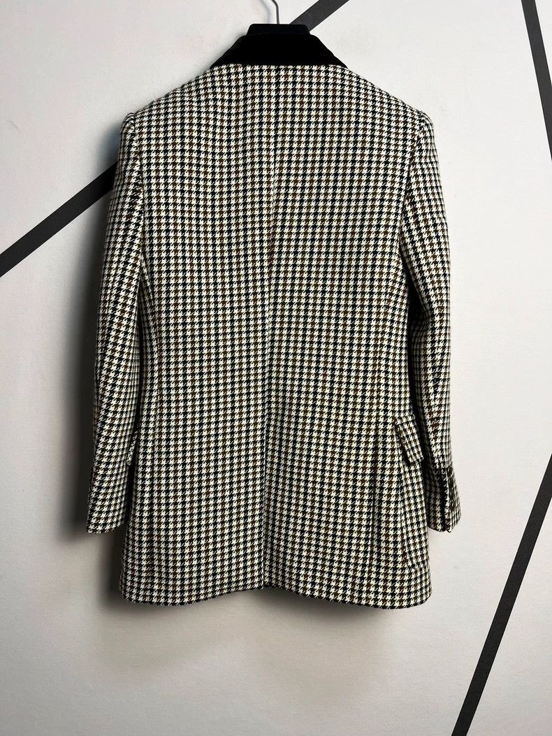 Saint Laurent Paris Saint Laurent Paris Brown velour patchwork gun-neck double Size XS / US 0-2 / IT 36-38 - 2 Thumbnail