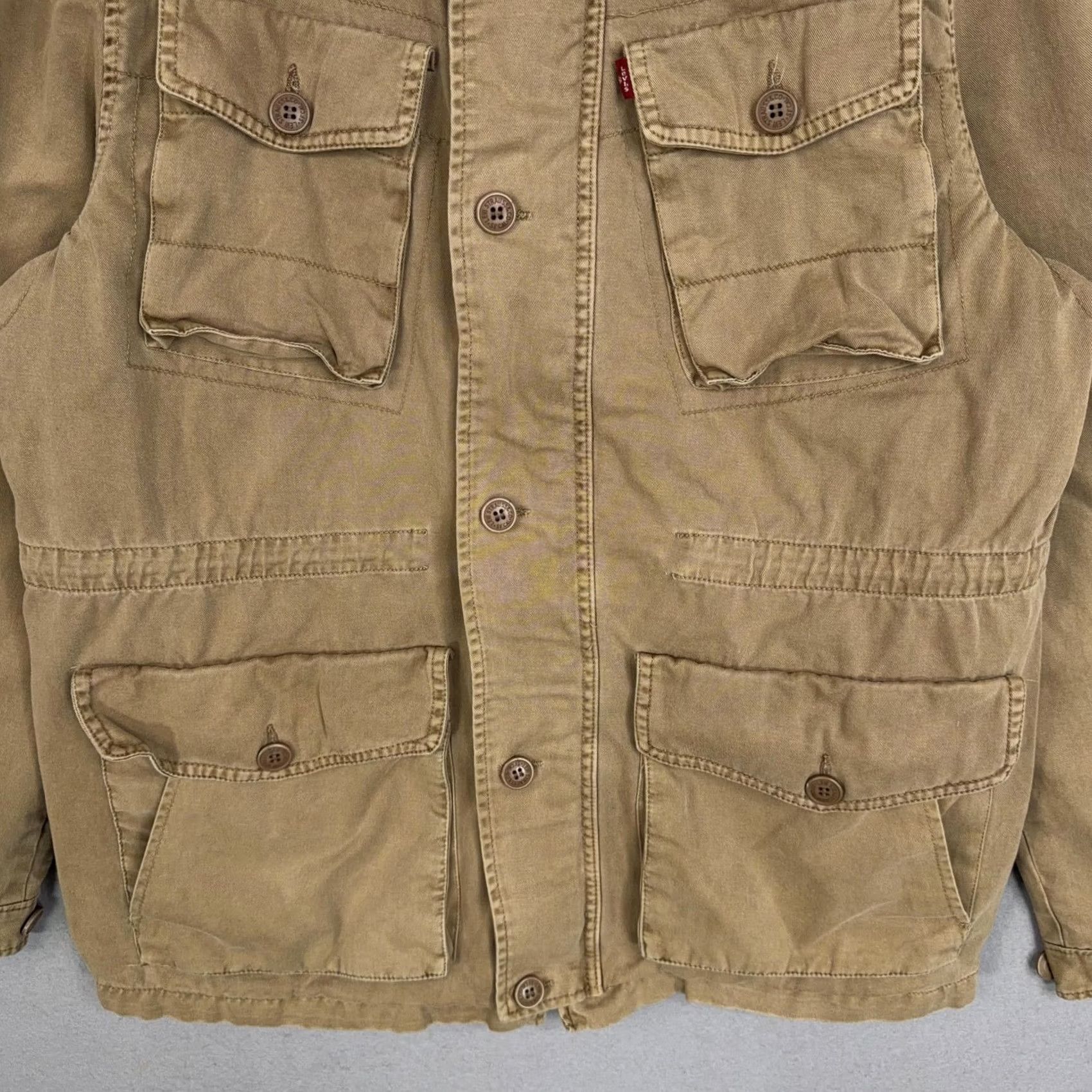 Levi's Levi's Jacket Mens Large Beige Military Field Utility Workwear Western Casual Size US L / EU 52-54 / 3 - 3 Thumbnail
