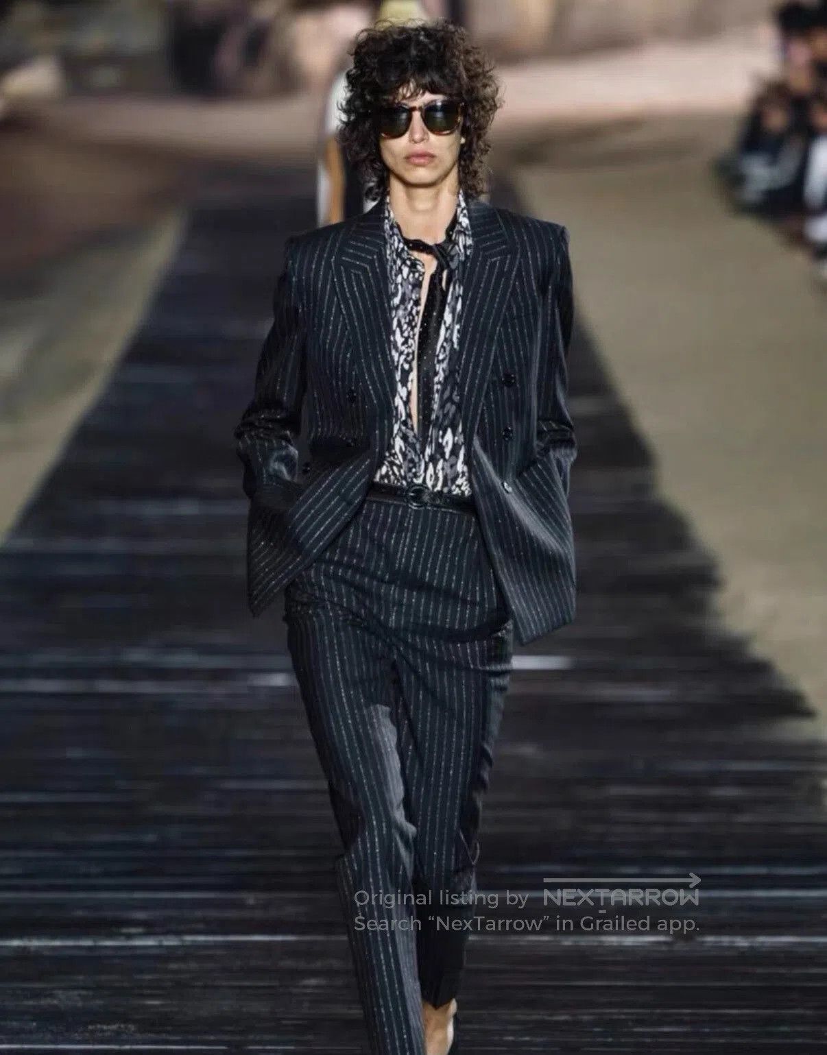 Saint Laurent Paris Saint Laurent Classic Silver Stripe Suit. Size US S / EU 44-46 / 1 - 8 Thumbnail